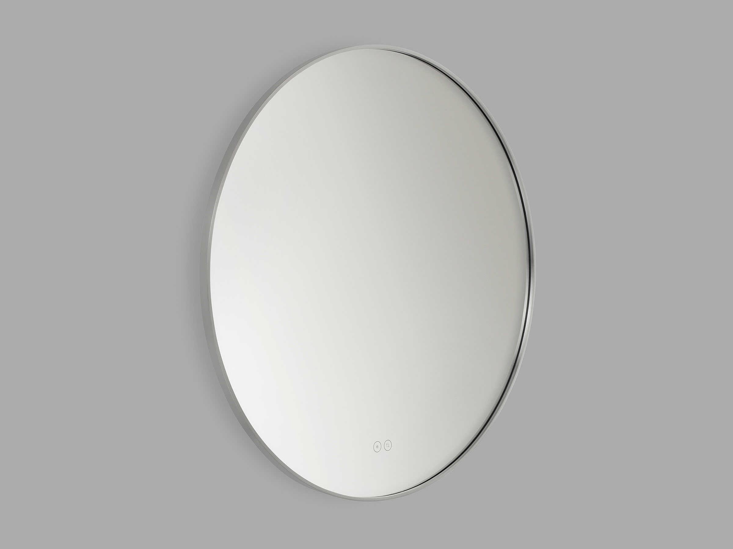 Generation Lighting Cadre Brushed Nickel Round Wall Mirror