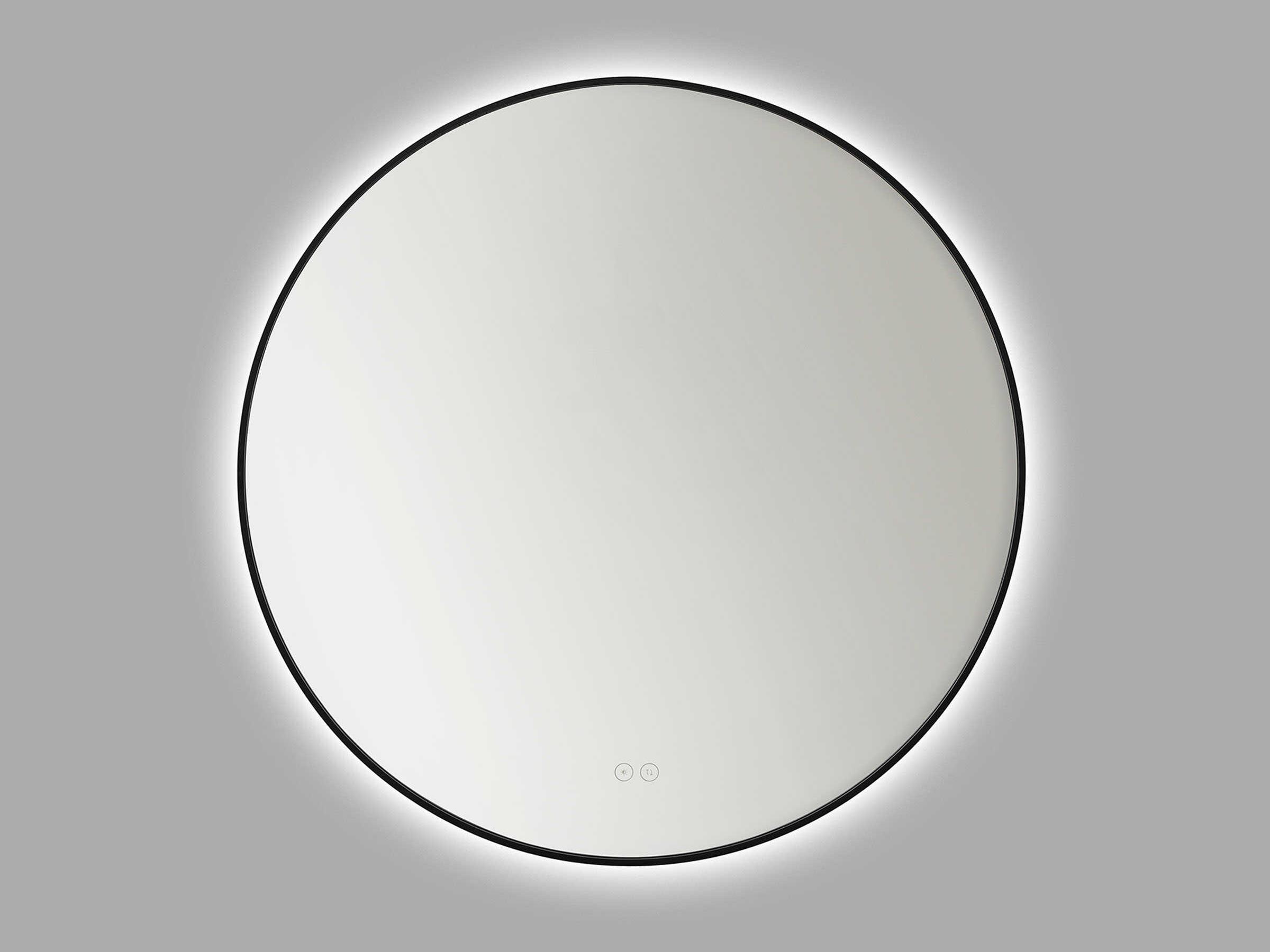Generation Lighting Cadre Midnight Black Round Wall Mirror