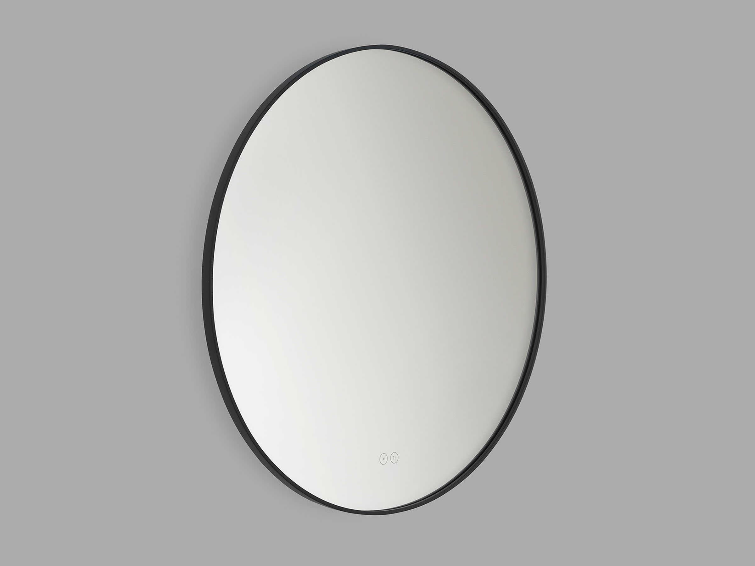 Generation Lighting Cadre Midnight Black Round Wall Mirror