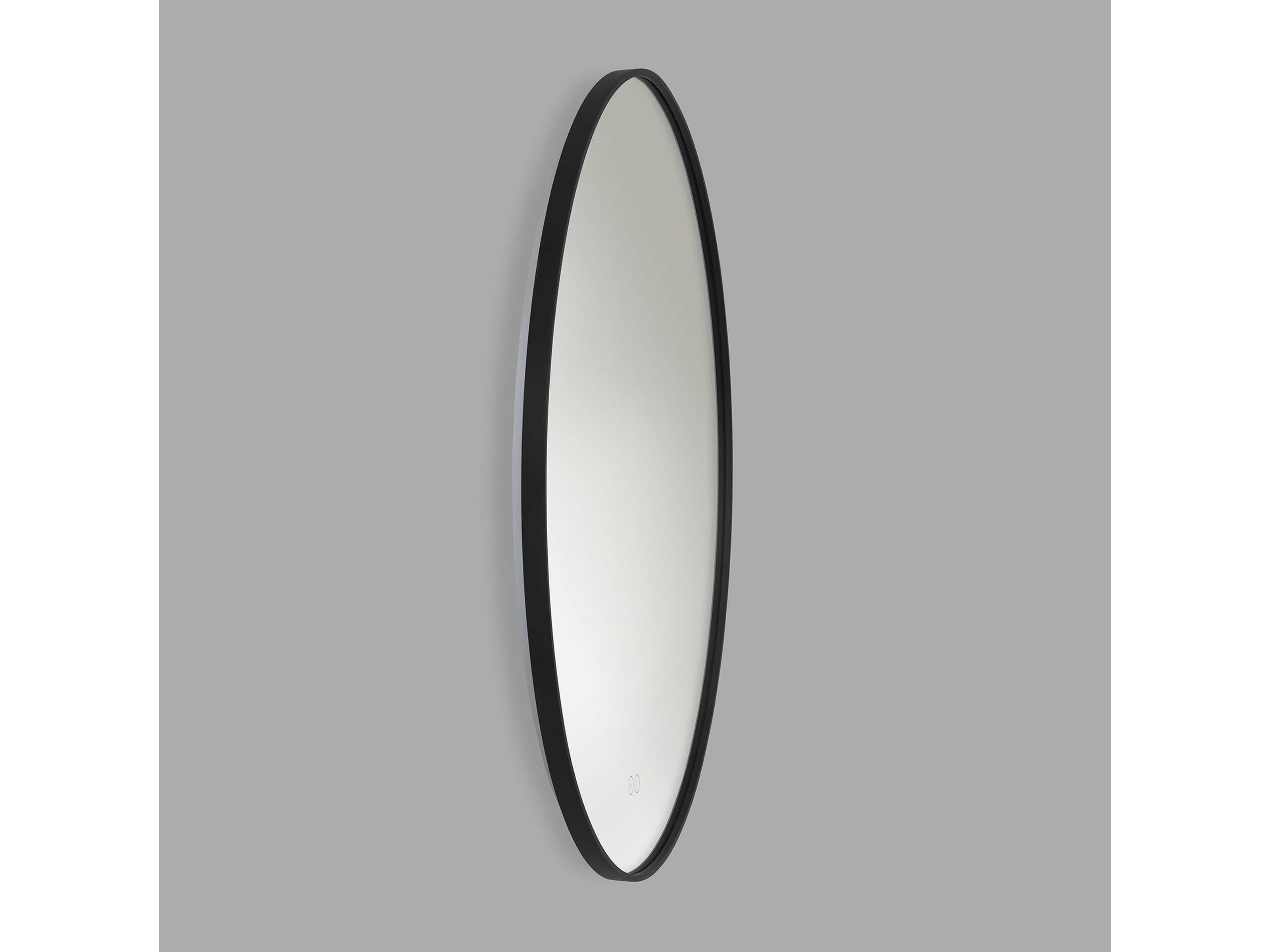 Generation Lighting Cadre Midnight Black Round Wall Mirror