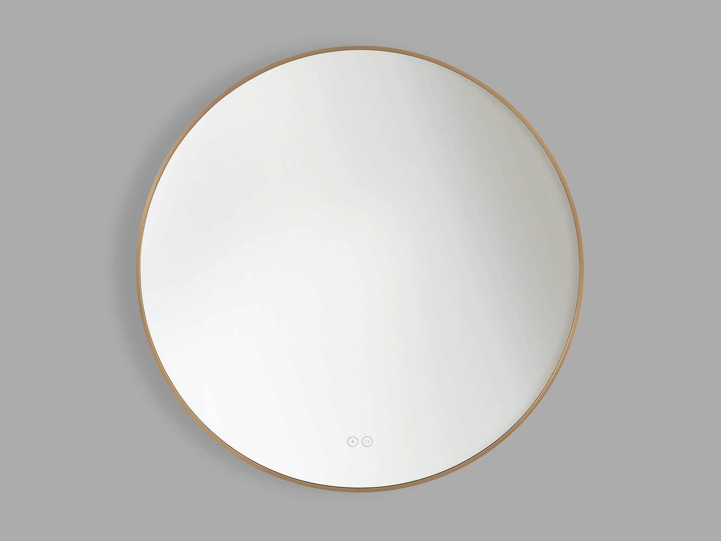 Generation Lighting Cadre Satin Brass Round Wall Mirror