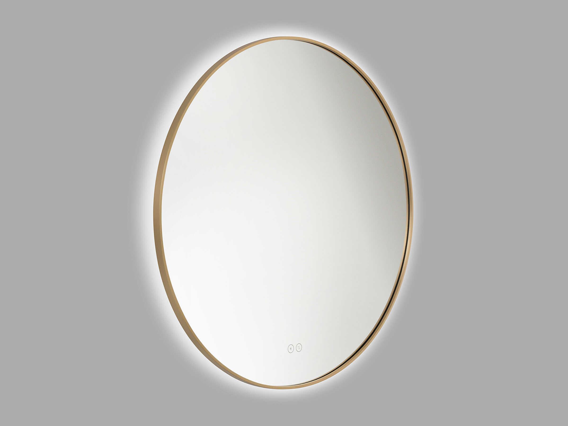 Generation Lighting Cadre Satin Brass Round Wall Mirror