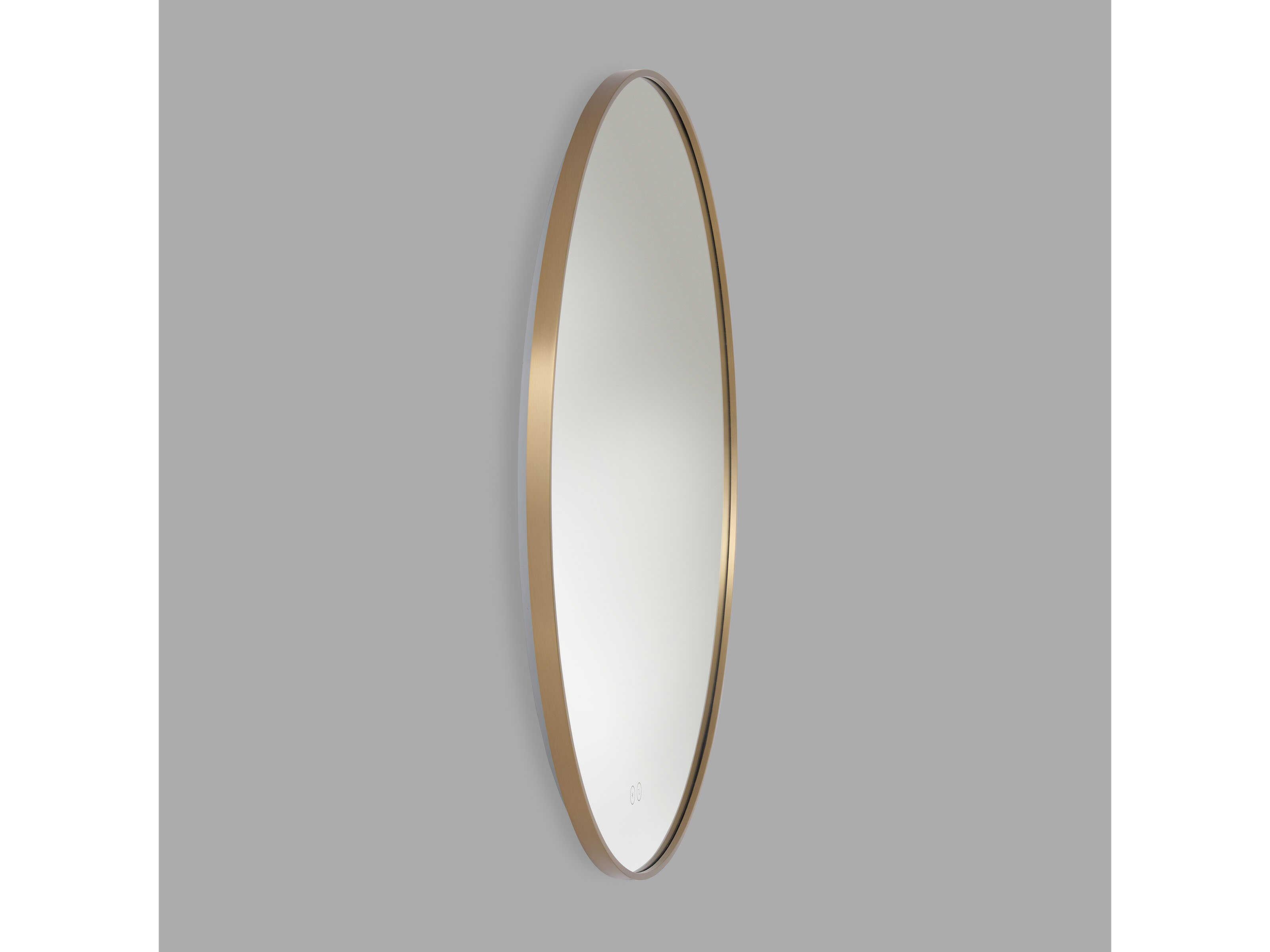 Generation Lighting Cadre Satin Brass Round Wall Mirror