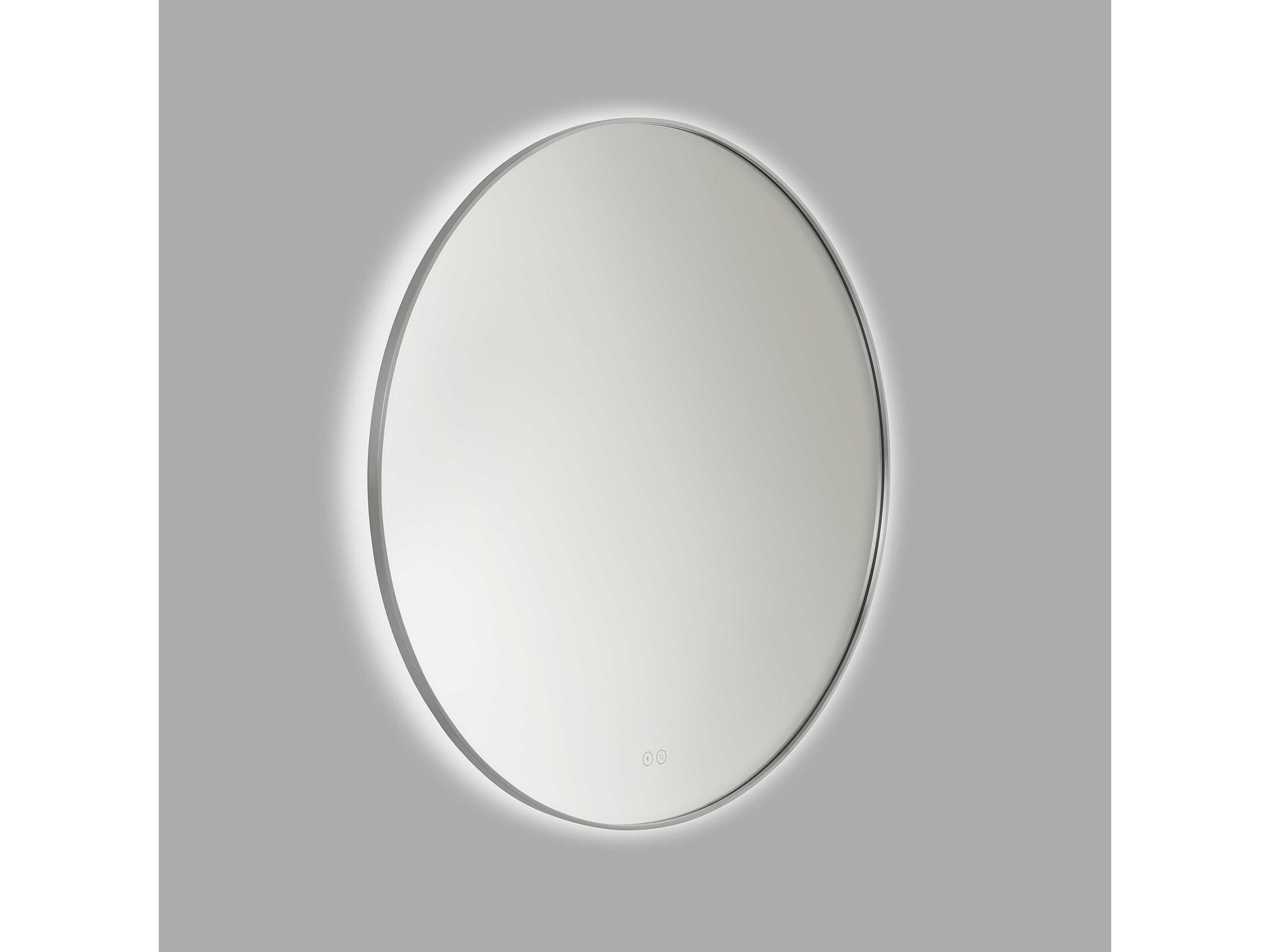 Generation Lighting Cadre Brushed Nickel Round Wall Mirror