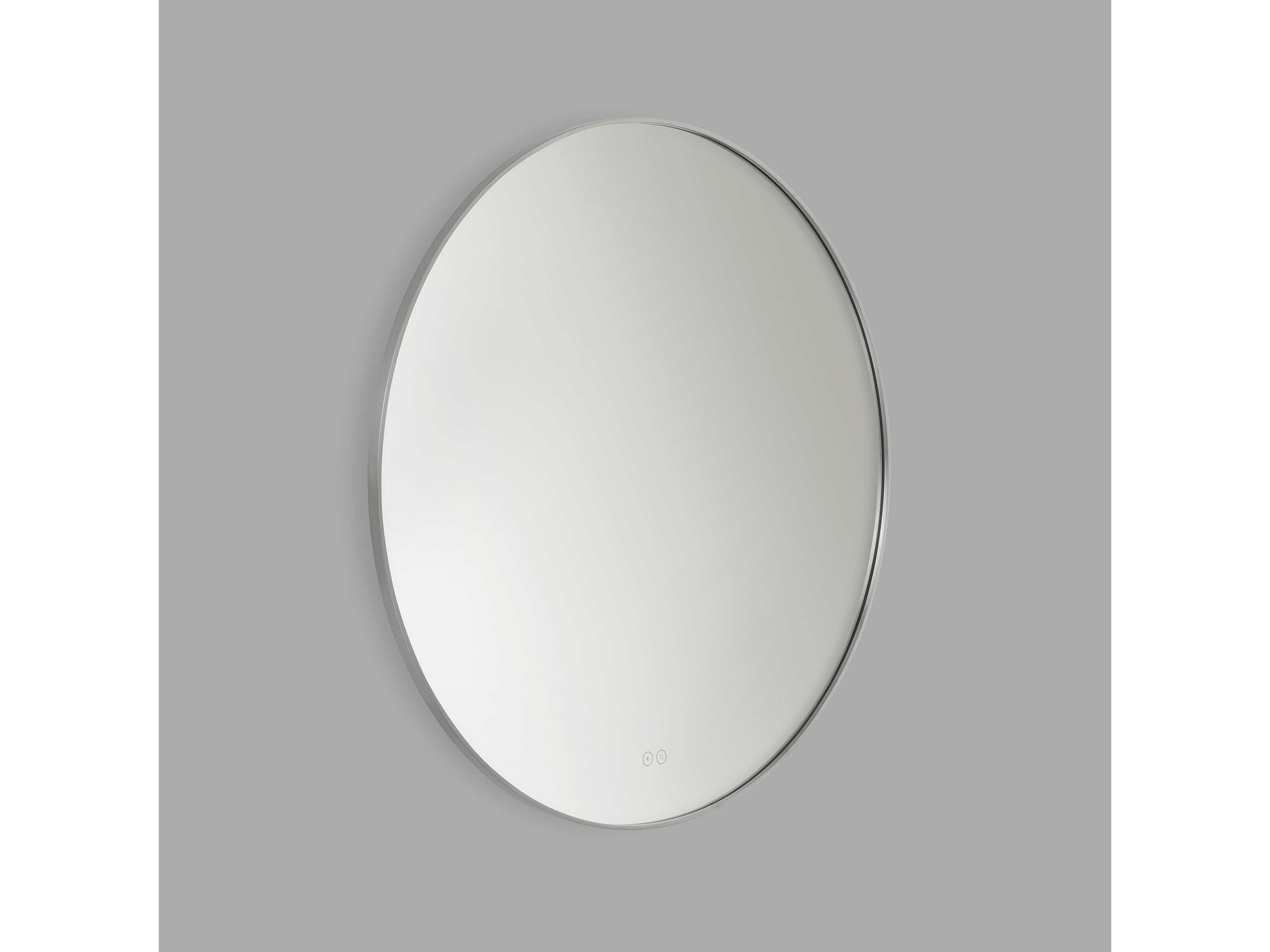 Generation Lighting Cadre Brushed Nickel Round Wall Mirror