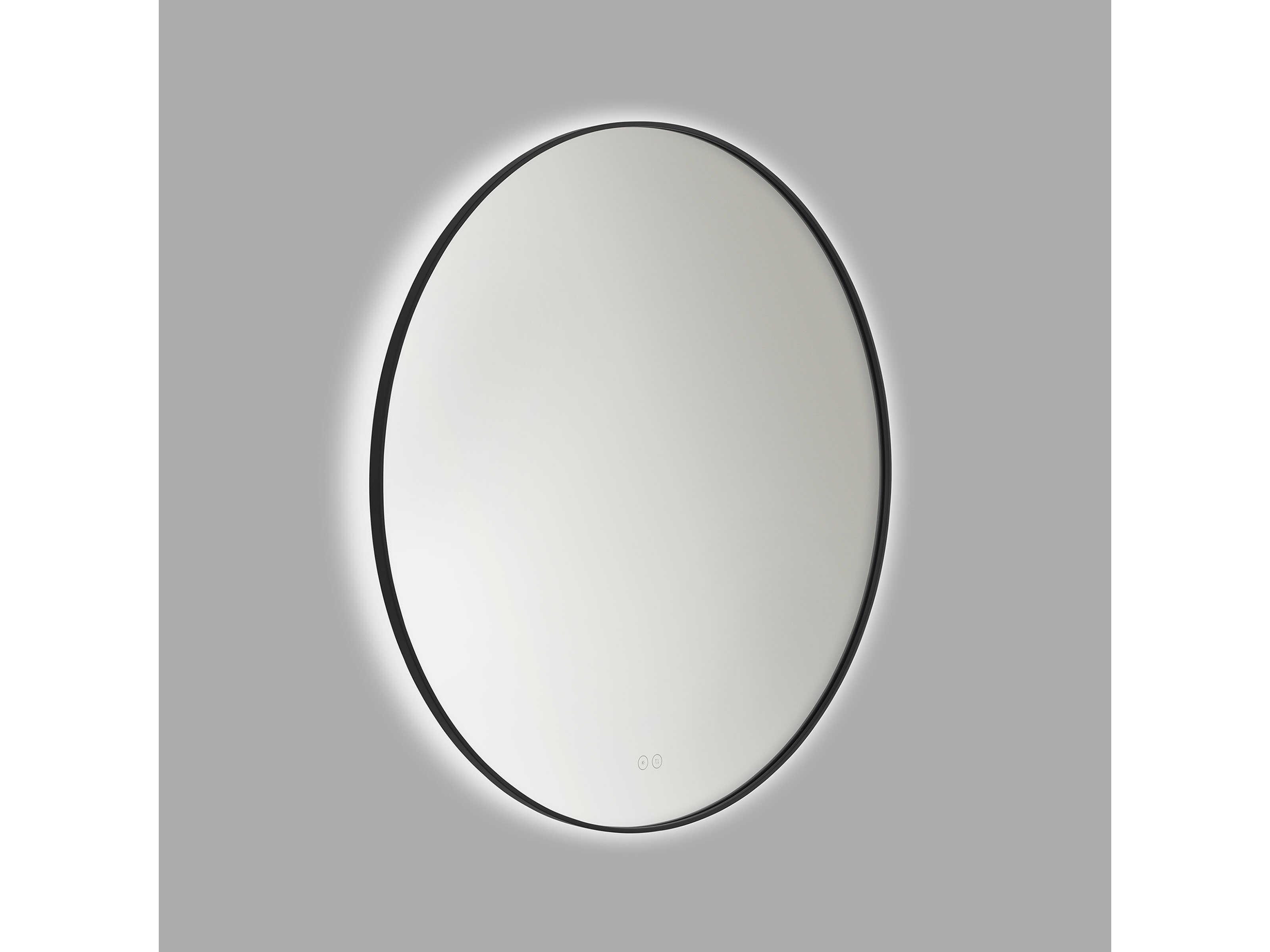 Generation Lighting Cadre Midnight Black Round Wall Mirror