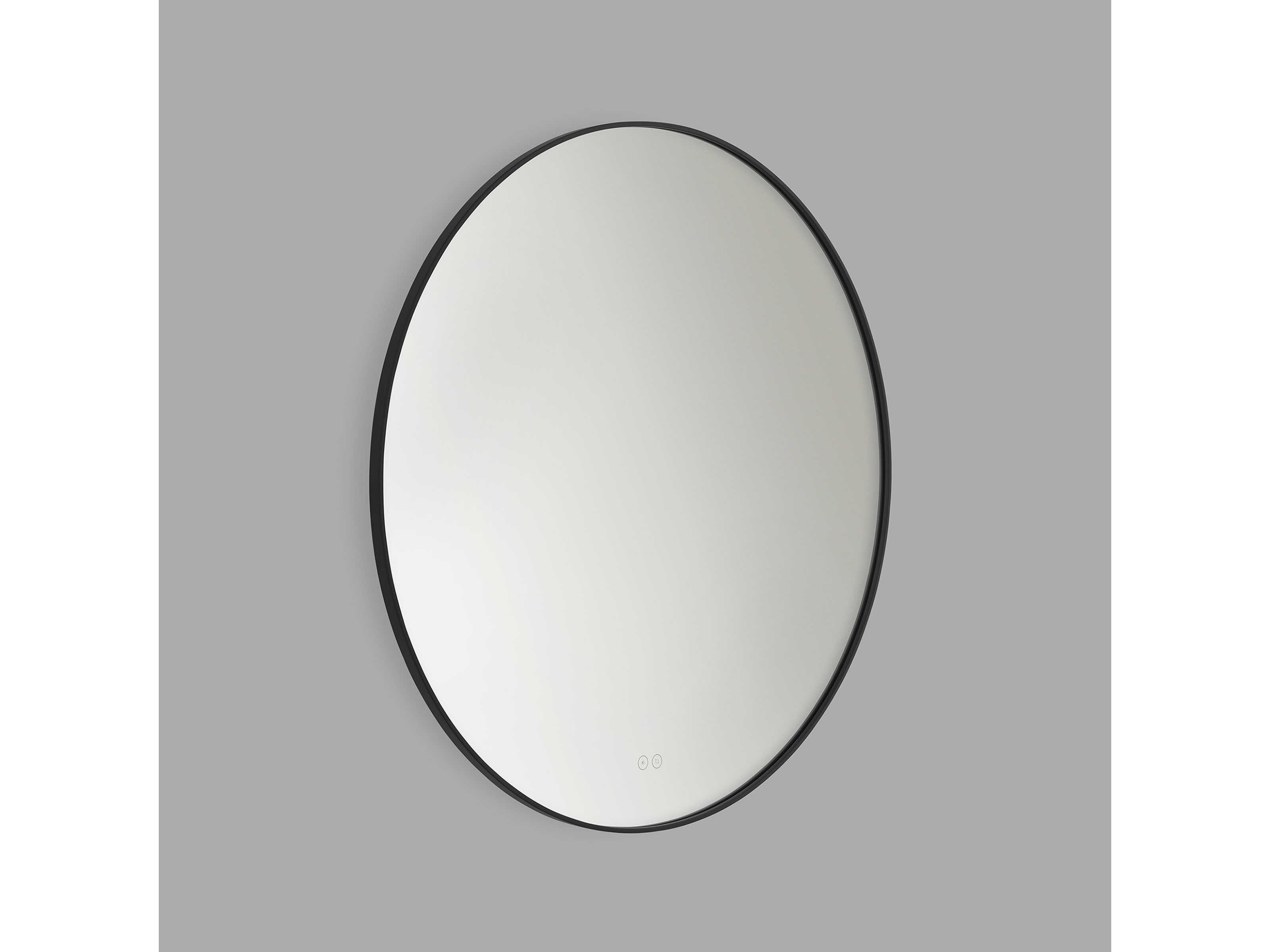 Generation Lighting Cadre Midnight Black Round Wall Mirror