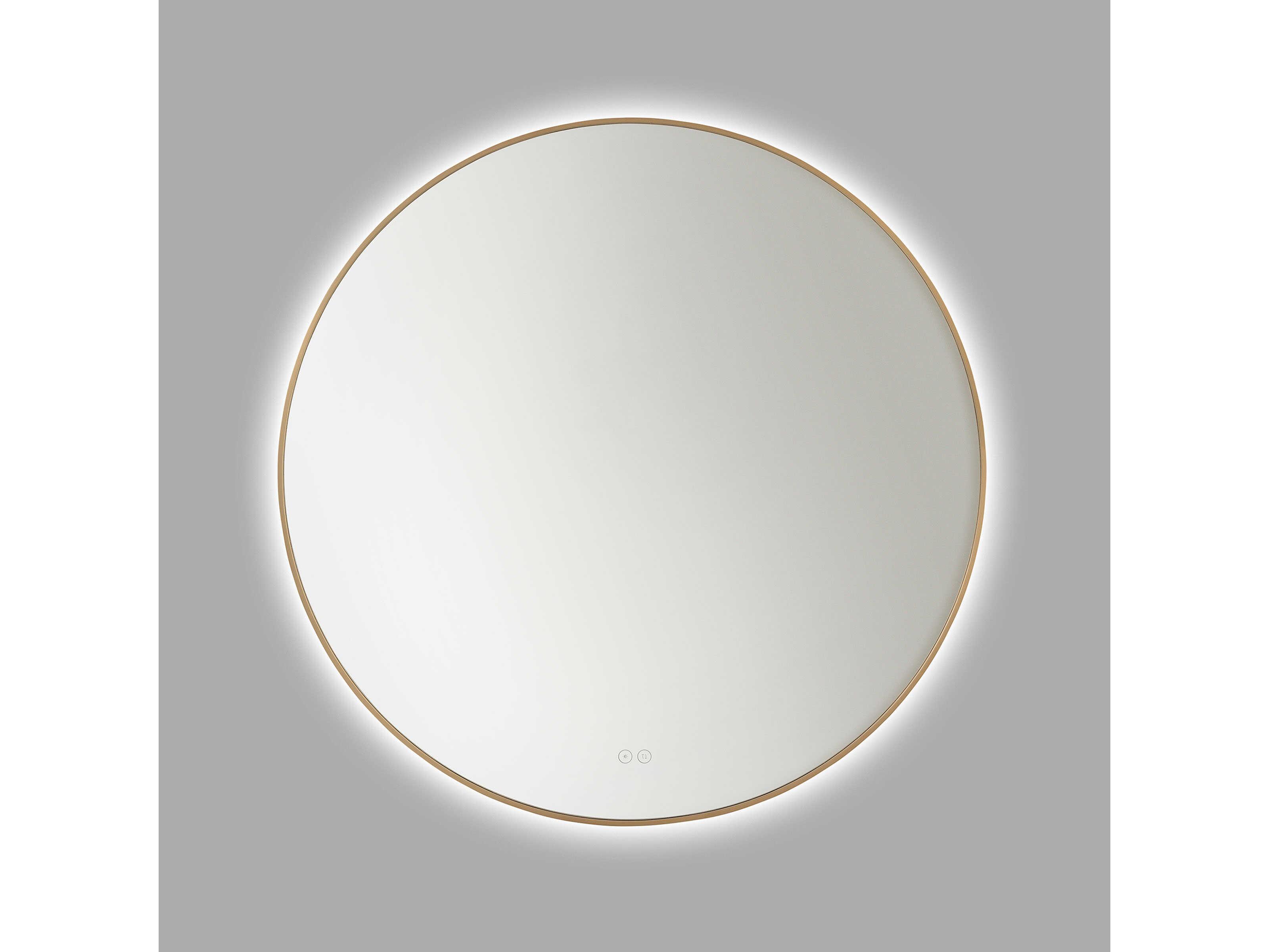 Generation Lighting Cadre Satin Brass Round Wall Mirror