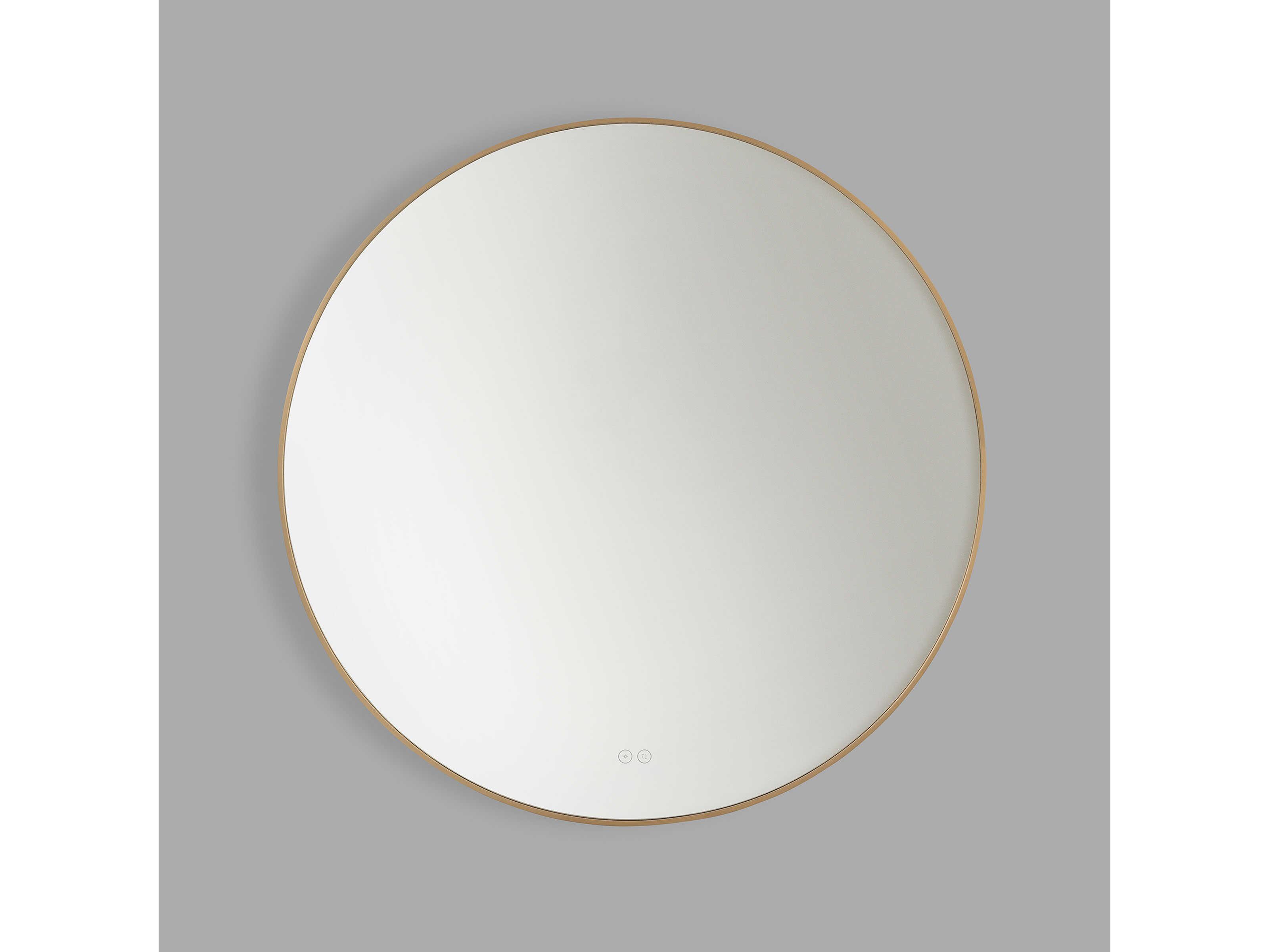 Generation Lighting Cadre Satin Brass Round Wall Mirror