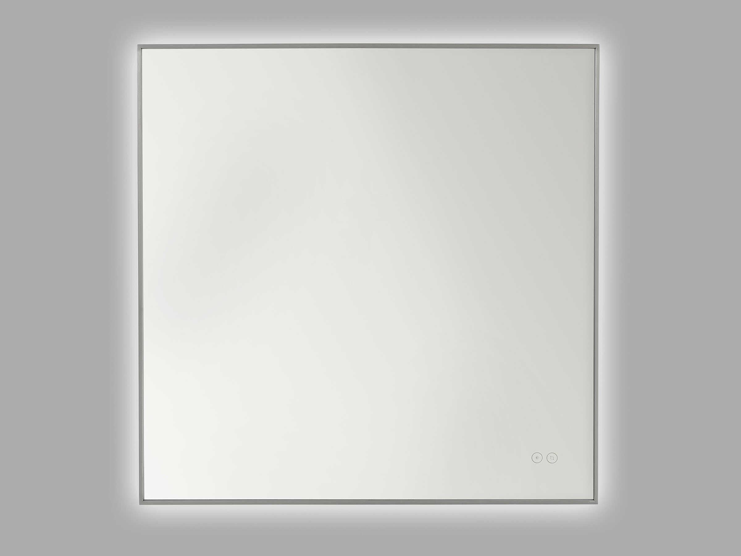 Generation Lighting Cadre Brushed Nickel Square Wall Mirror