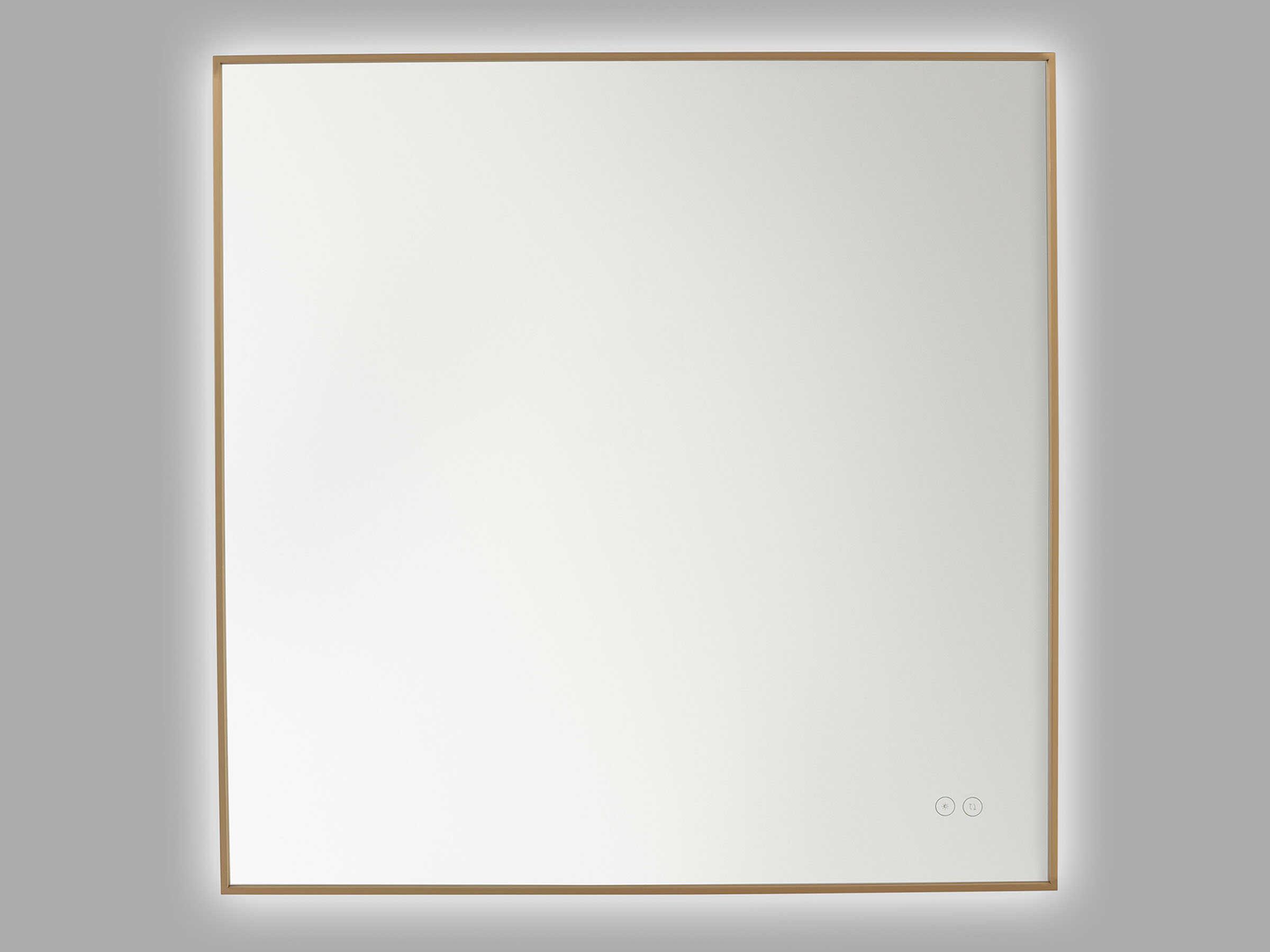 Generation Lighting Cadre Satin Brass Square Wall Mirror