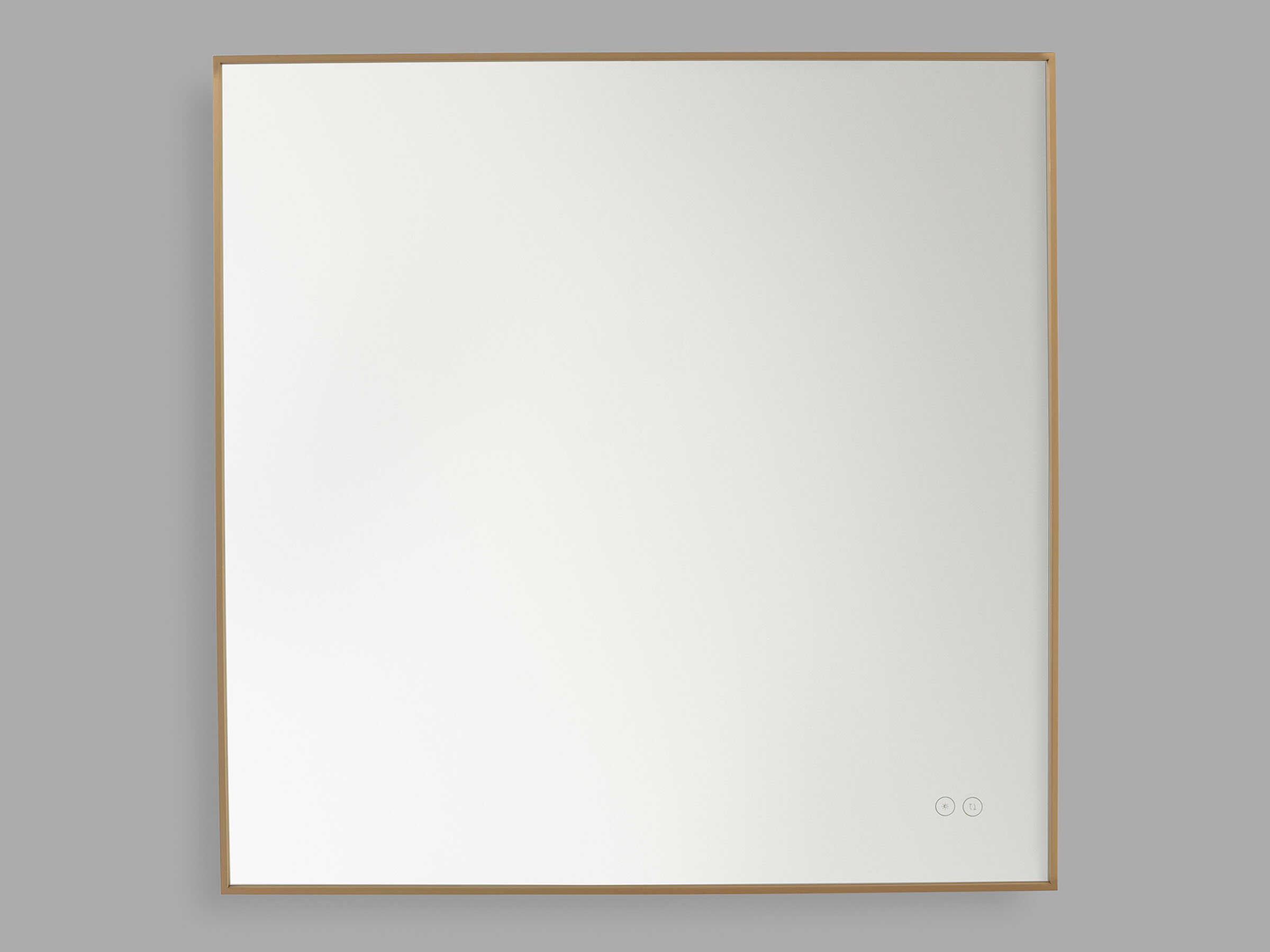 Generation Lighting Cadre Satin Brass Square Wall Mirror