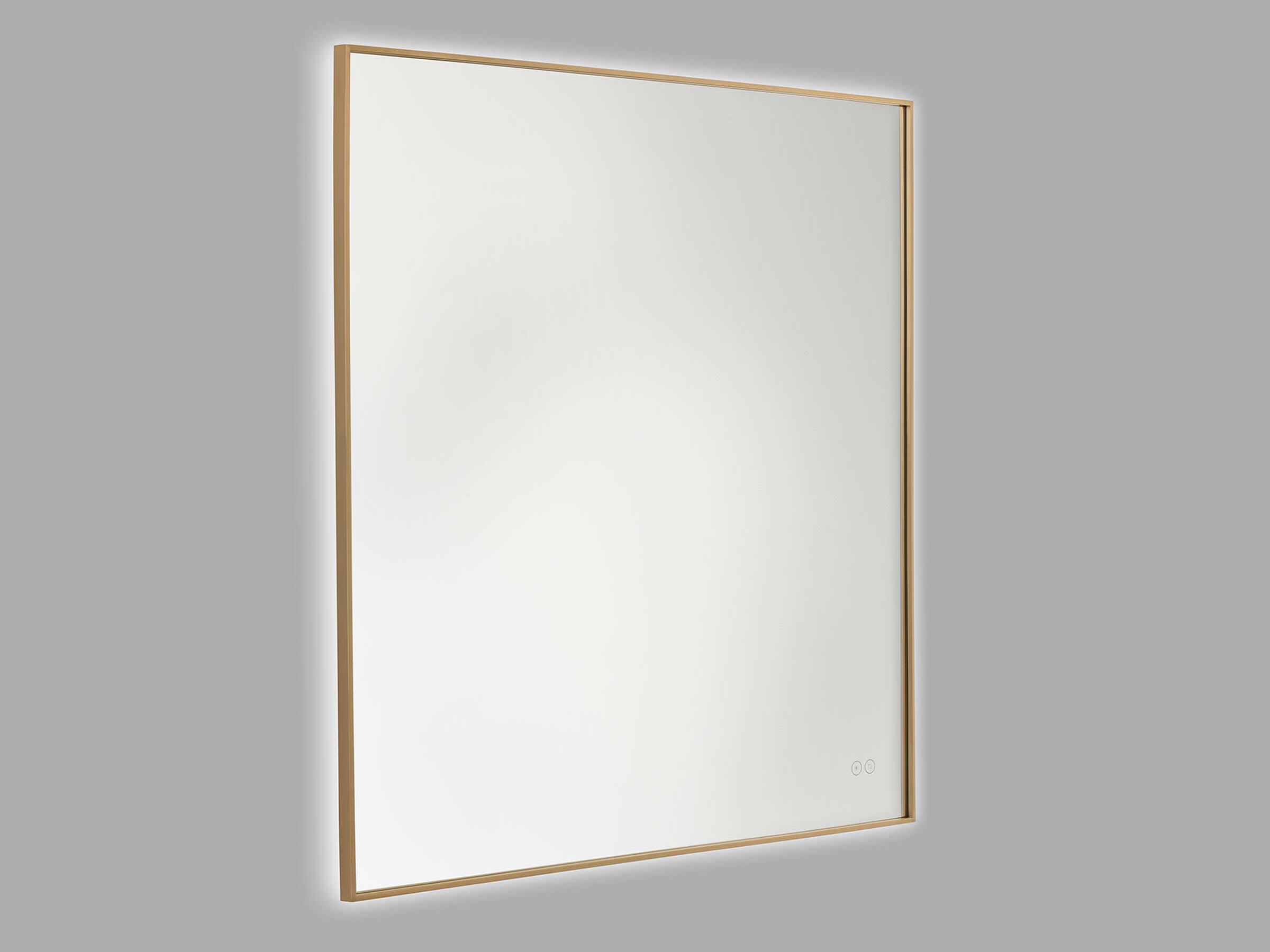 Generation Lighting Cadre Satin Brass Square Wall Mirror