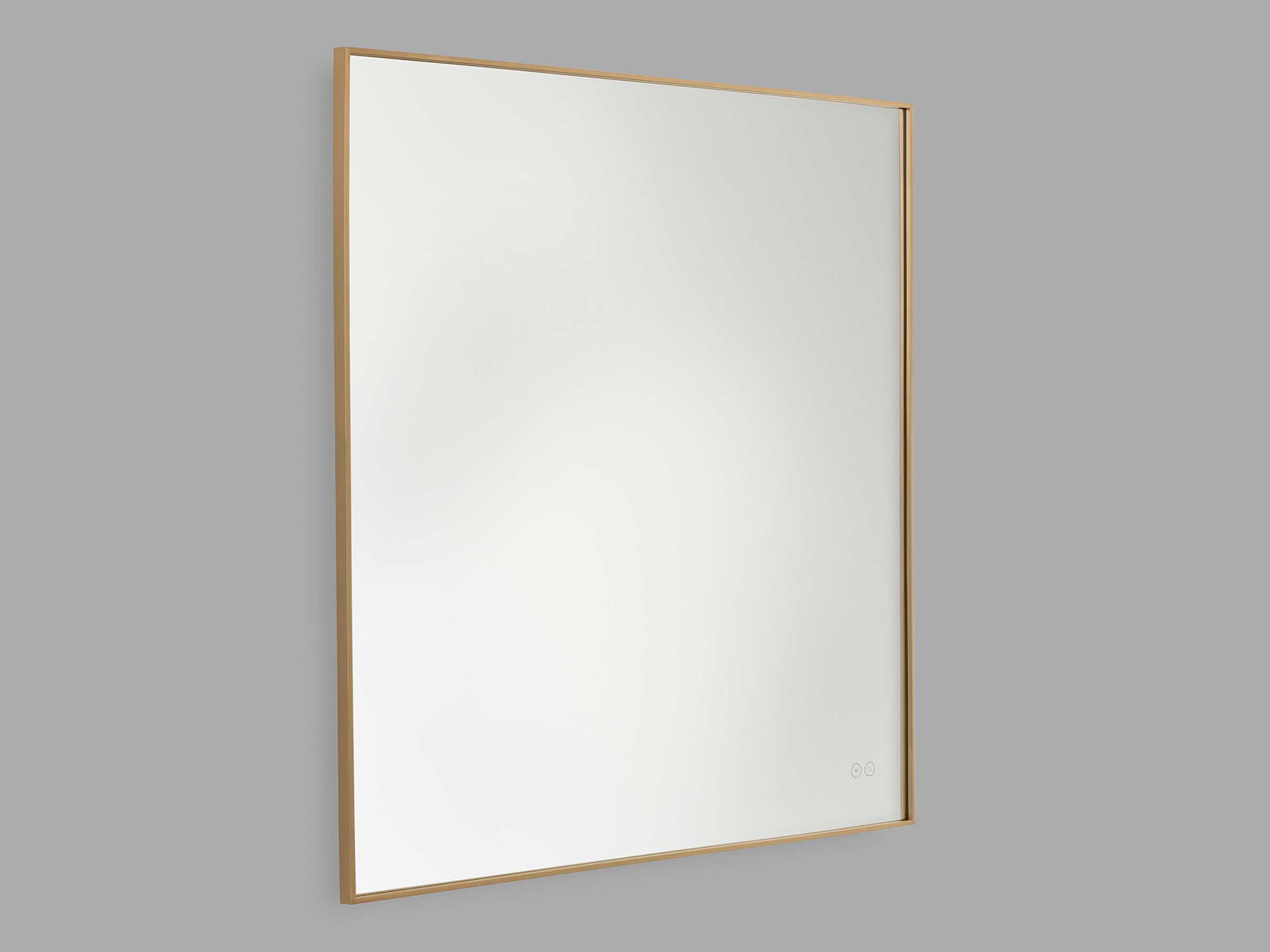 Generation Lighting Cadre Satin Brass Square Wall Mirror