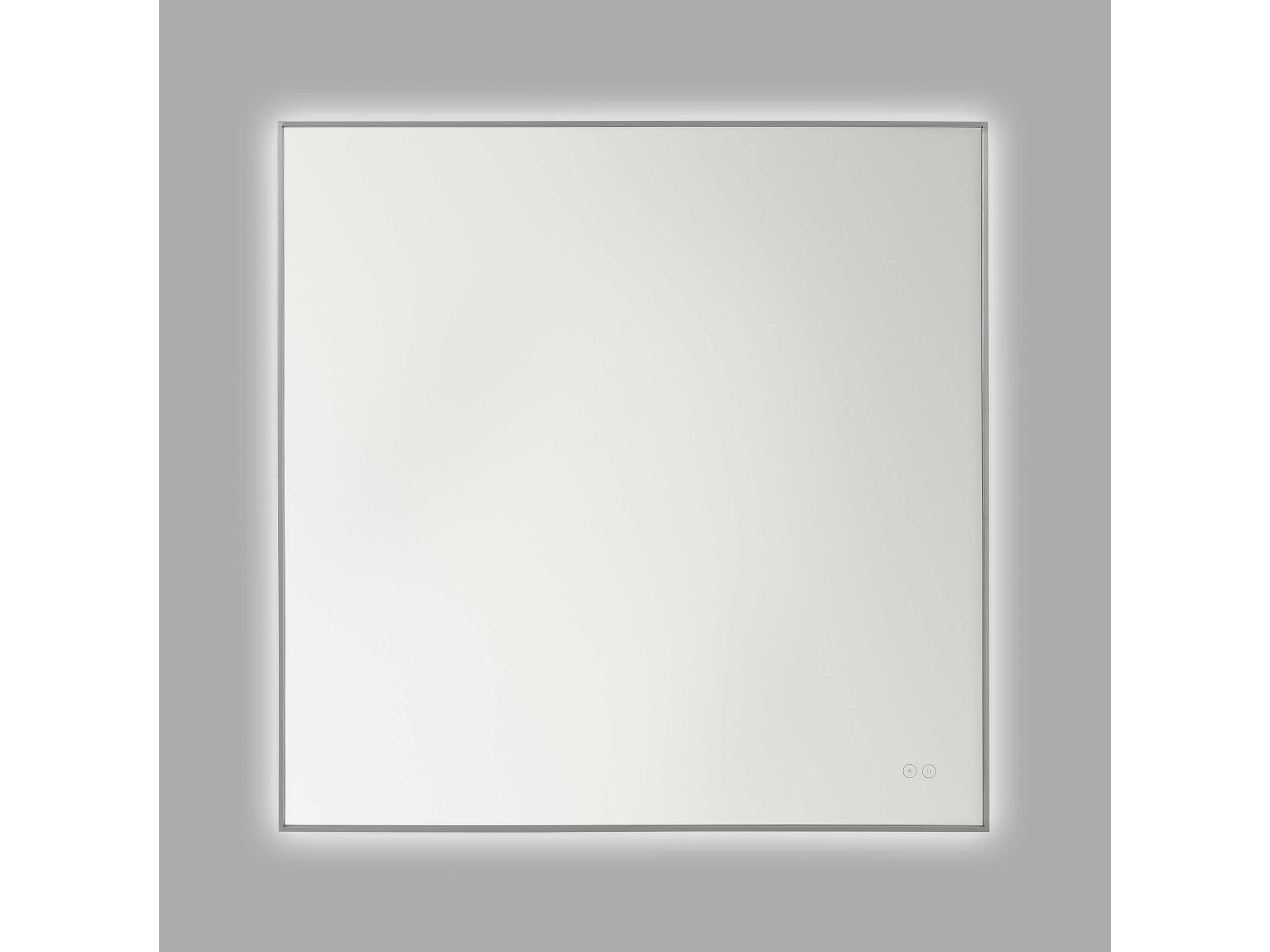 Generation Lighting Cadre Brushed Nickel Square Wall Mirror
