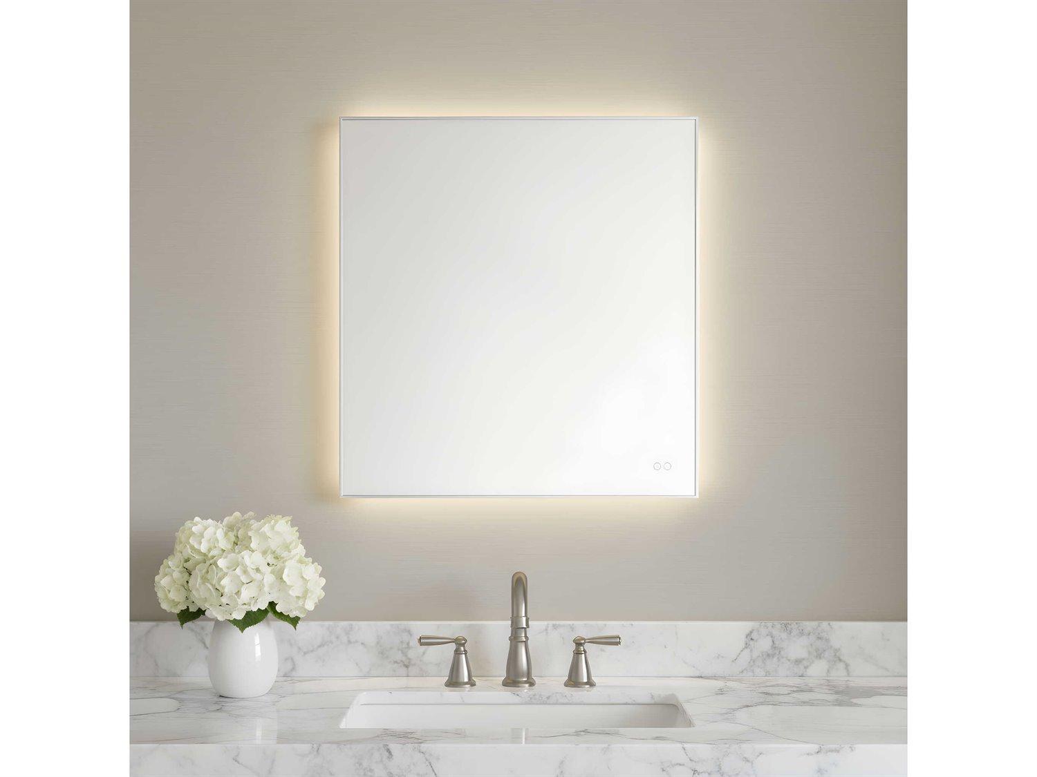 Generation Lighting Cadre Chrome Square Wall Mirror