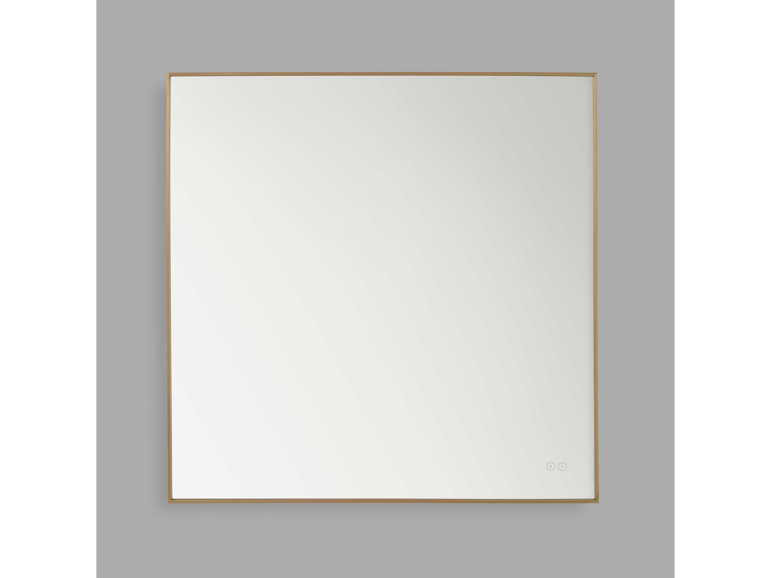 Generation Lighting Cadre Satin Brass Square Wall Mirror