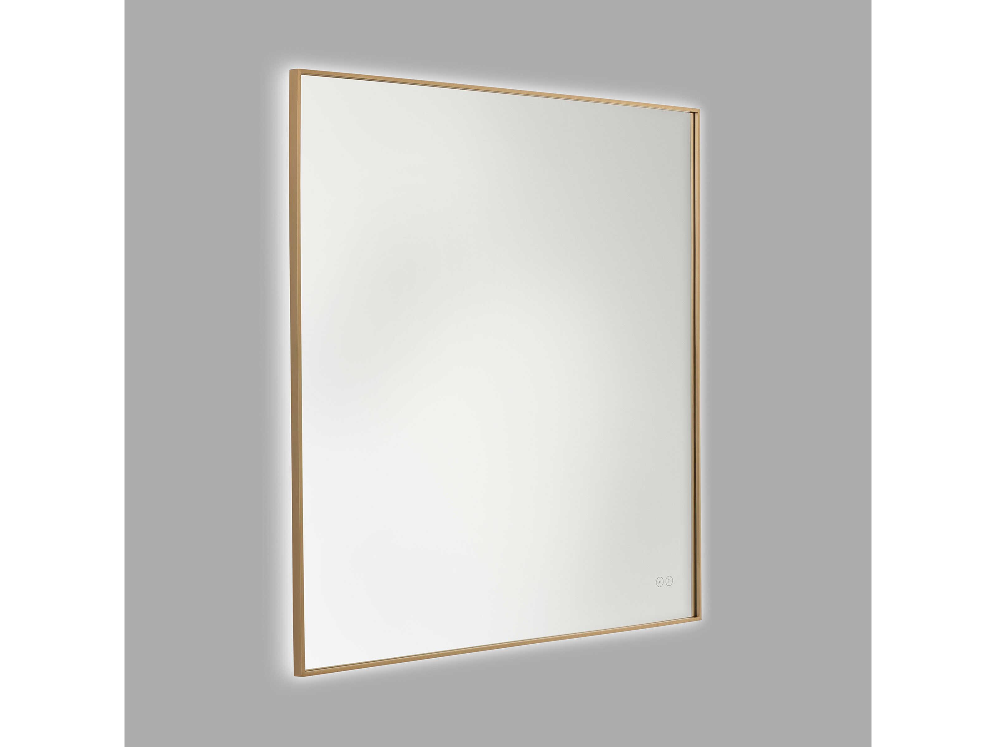 Generation Lighting Cadre Satin Brass Square Wall Mirror