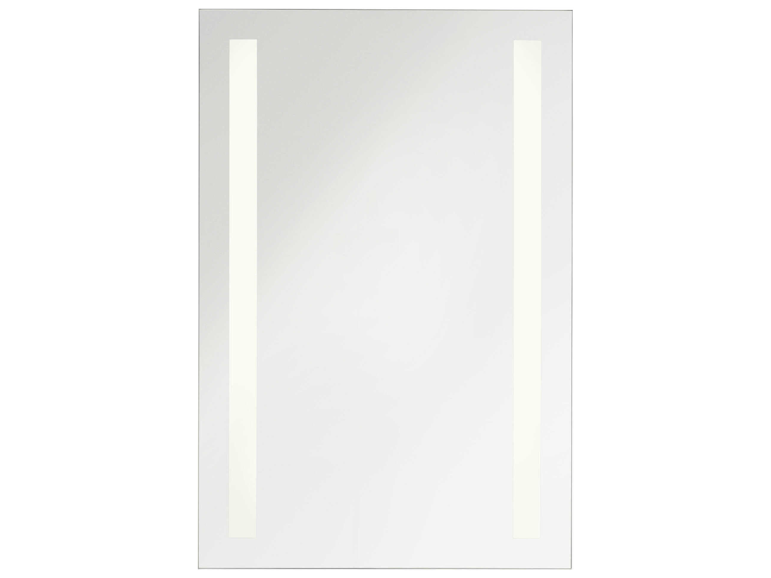 Generation Lighting Lustro Might Bright White Rectangular Wall Mirror