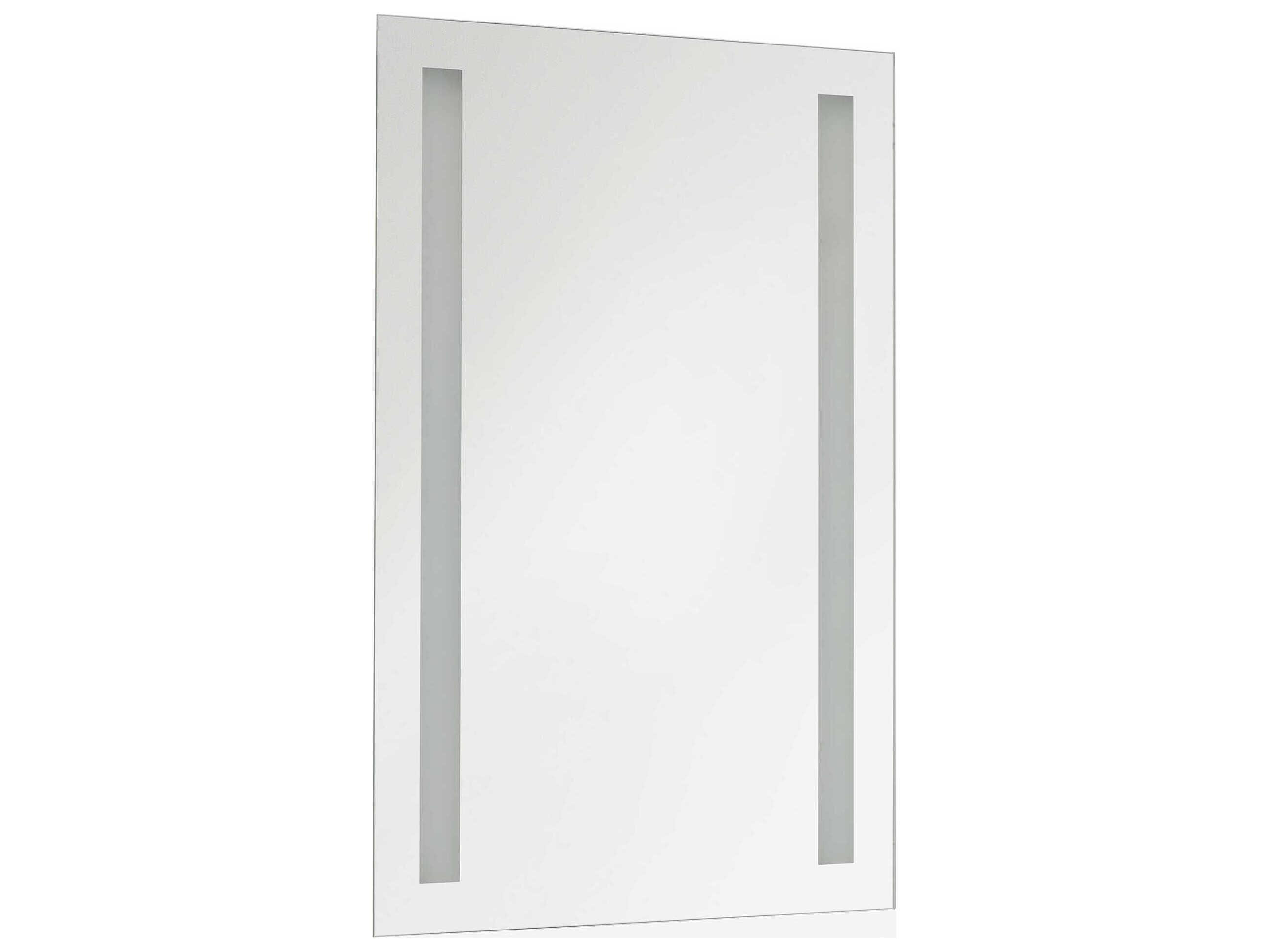 Generation Lighting Lustro Might Bright White Rectangular Wall Mirror