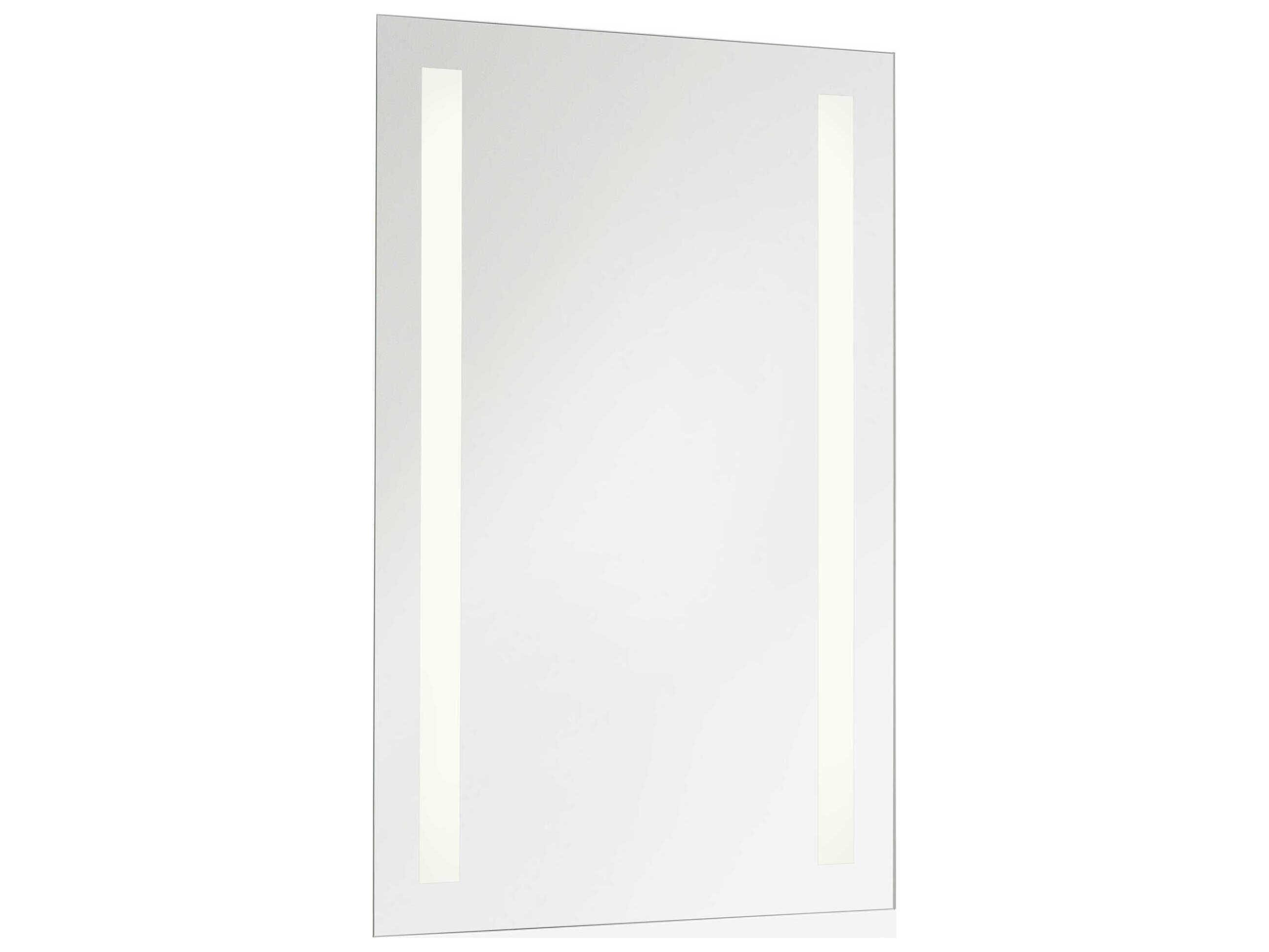 Generation Lighting Lustro Might Bright White Rectangular Wall Mirror