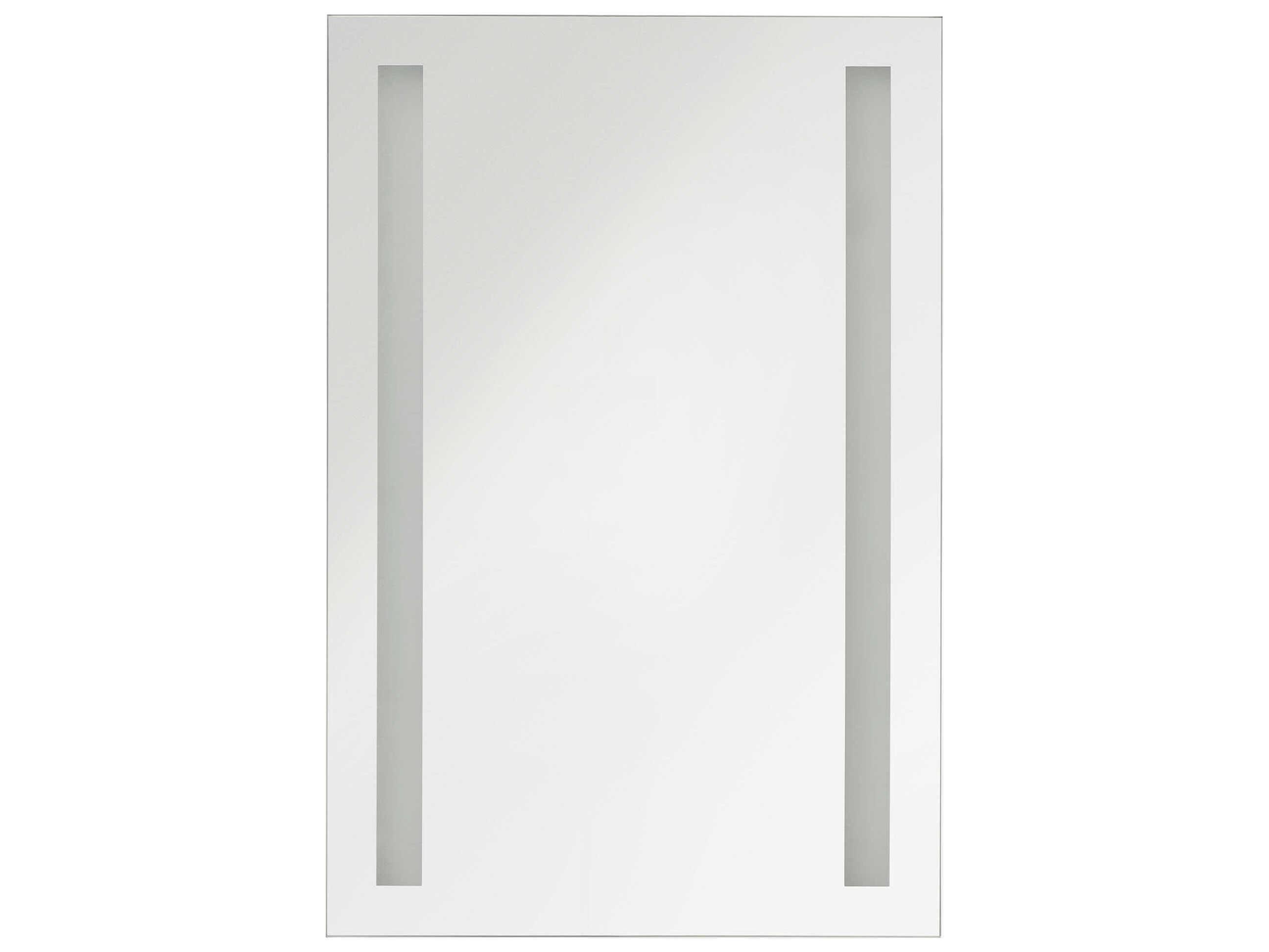 Generation Lighting Lustro Might Bright White Rectangular Wall Mirror