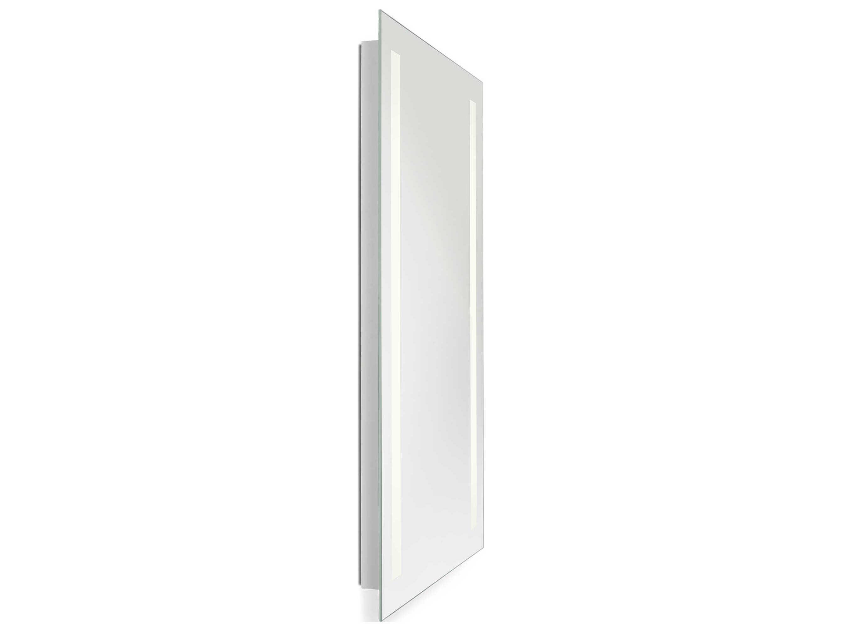 Generation Lighting Lustro Might Bright White Rectangular Wall Mirror