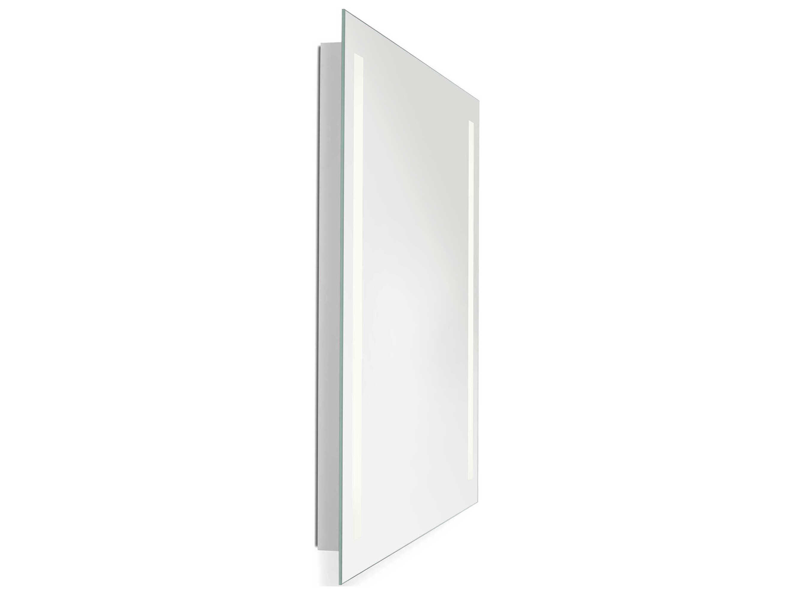 Generation Lighting Lustro Might Bright White Rectangular Wall Mirror