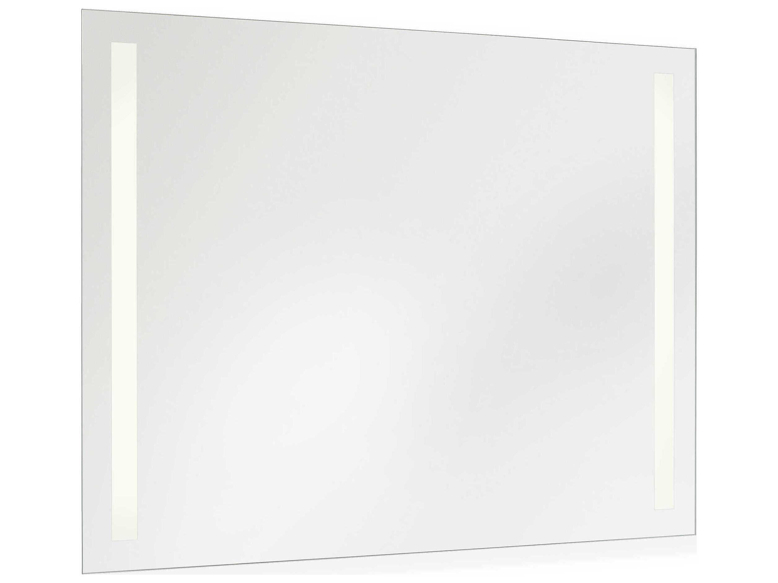 Generation Lighting Lustro Might Bright White Rectangular Wall Mirror