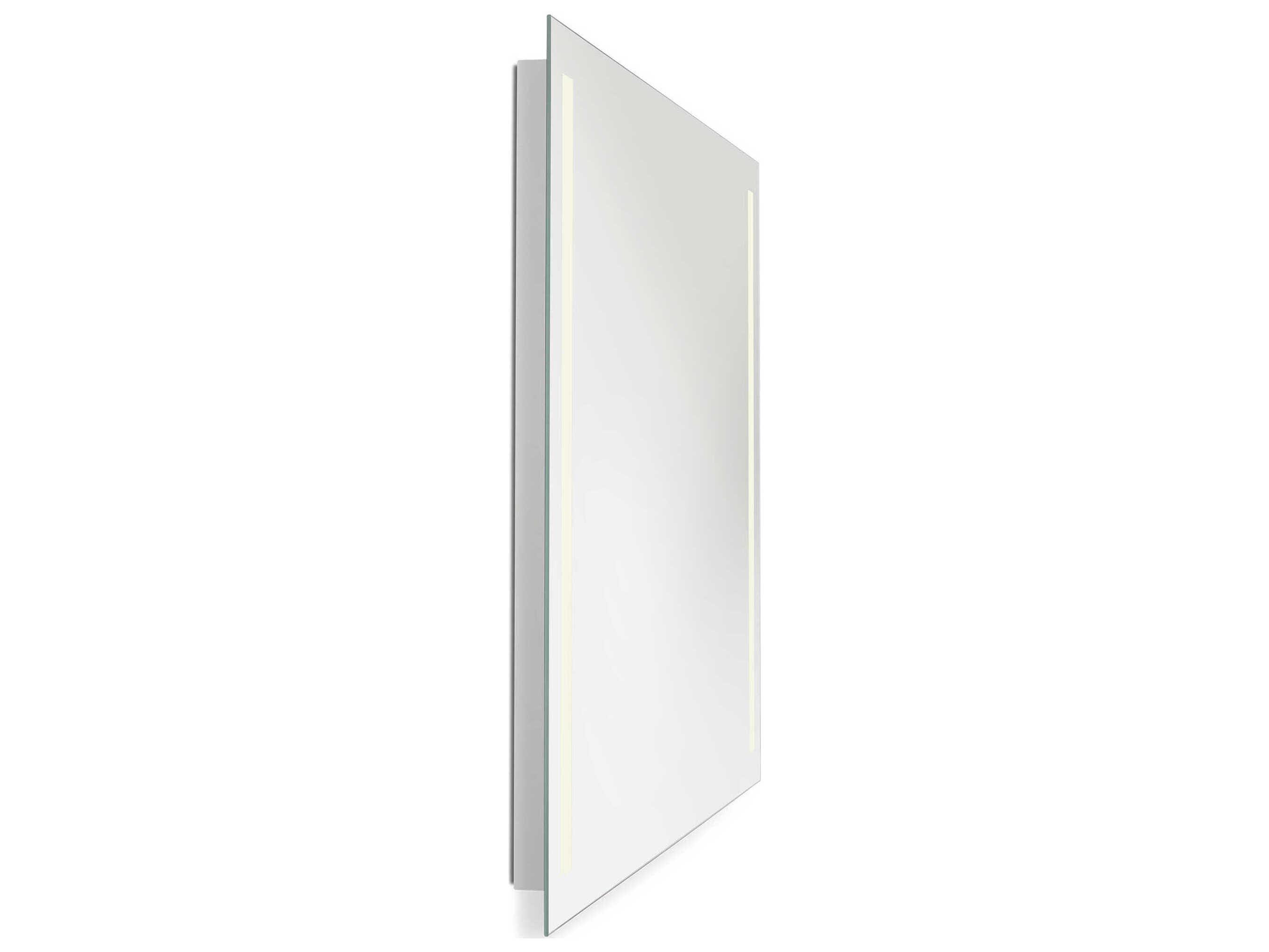 Generation Lighting Lustro Might Bright White Rectangular Wall Mirror