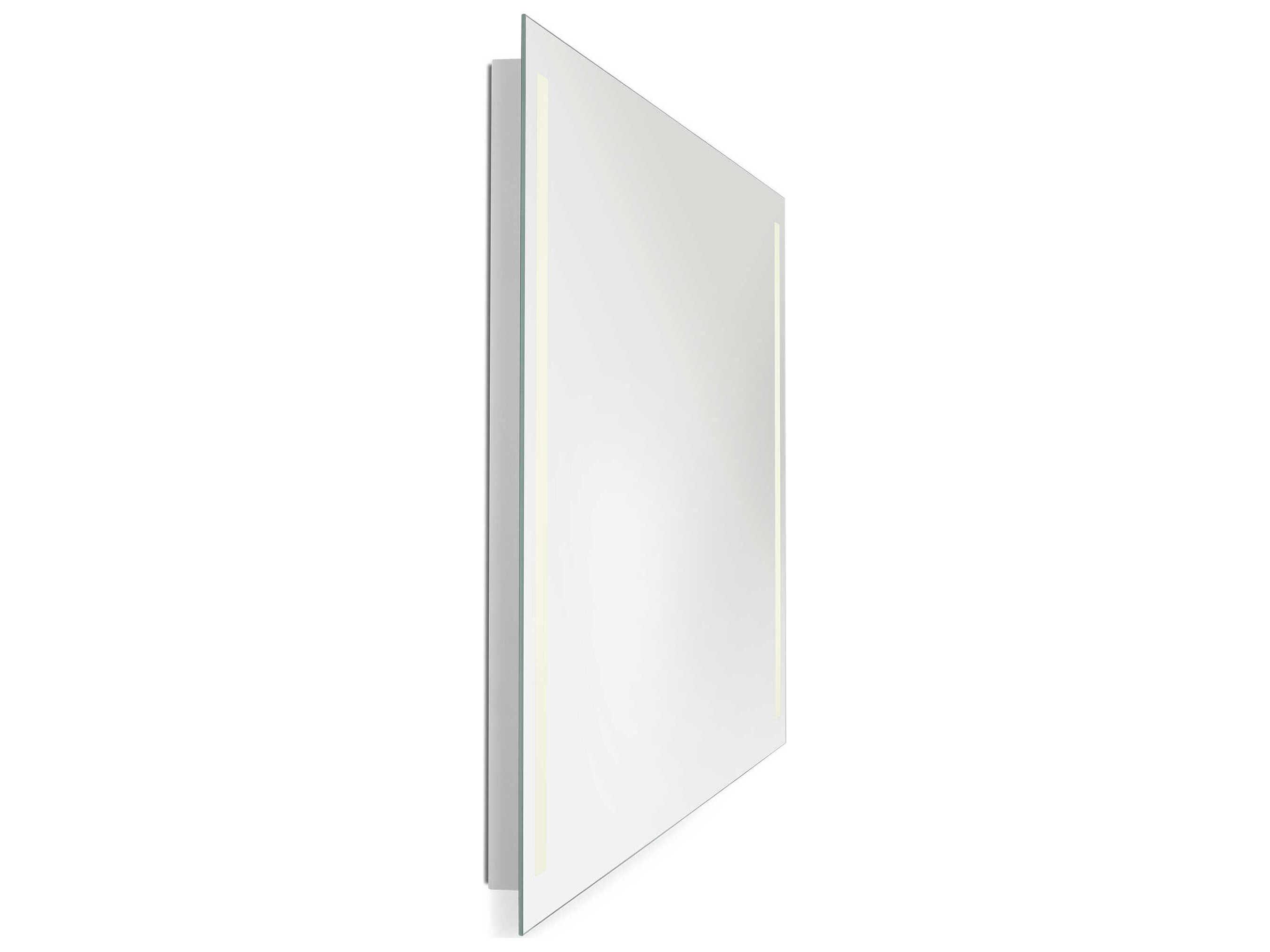 Generation Lighting Lustro Might Bright White Rectangular Wall Mirror