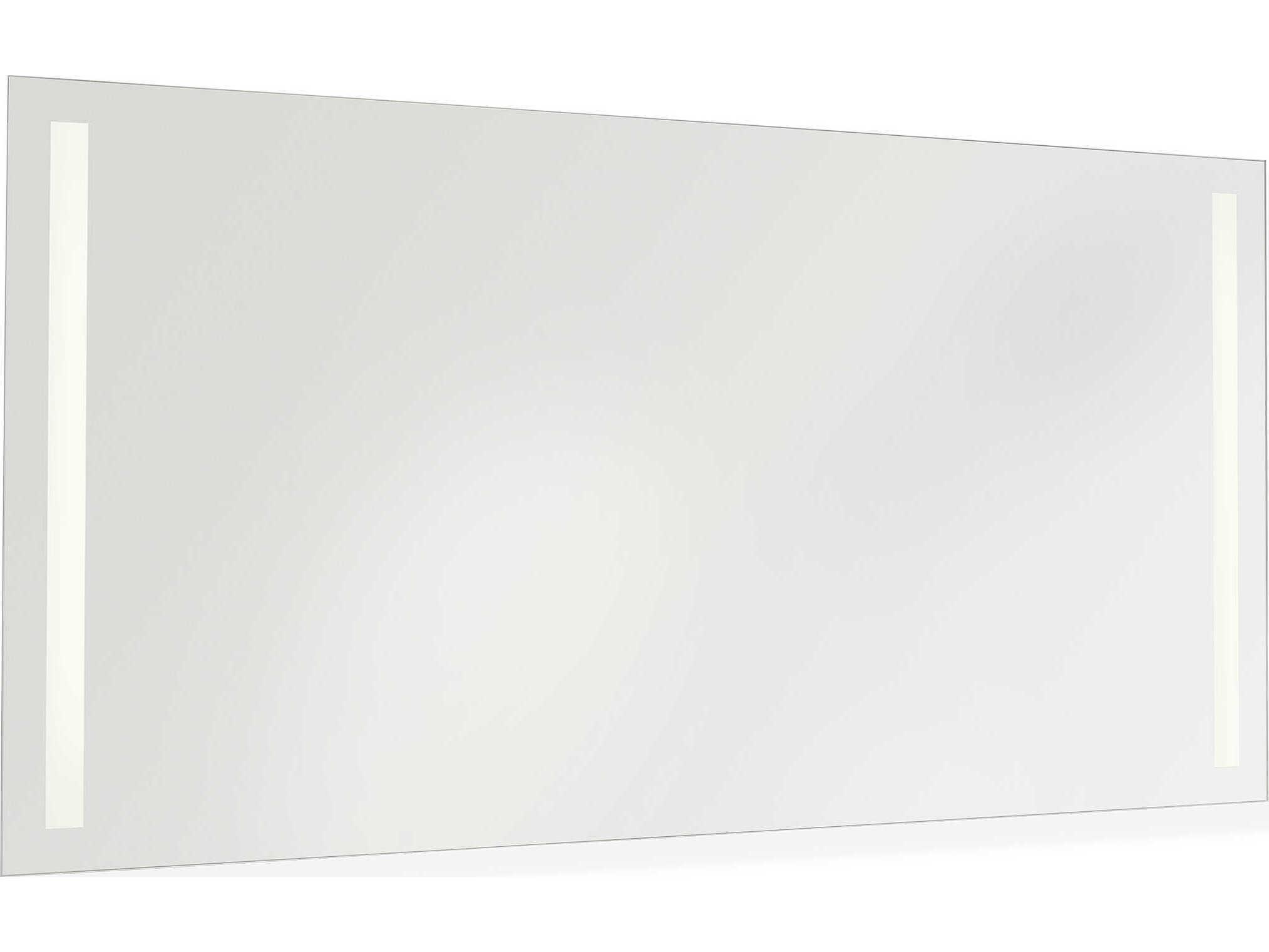 Generation Lighting Lustro Might Bright White Rectangular Wall Mirror