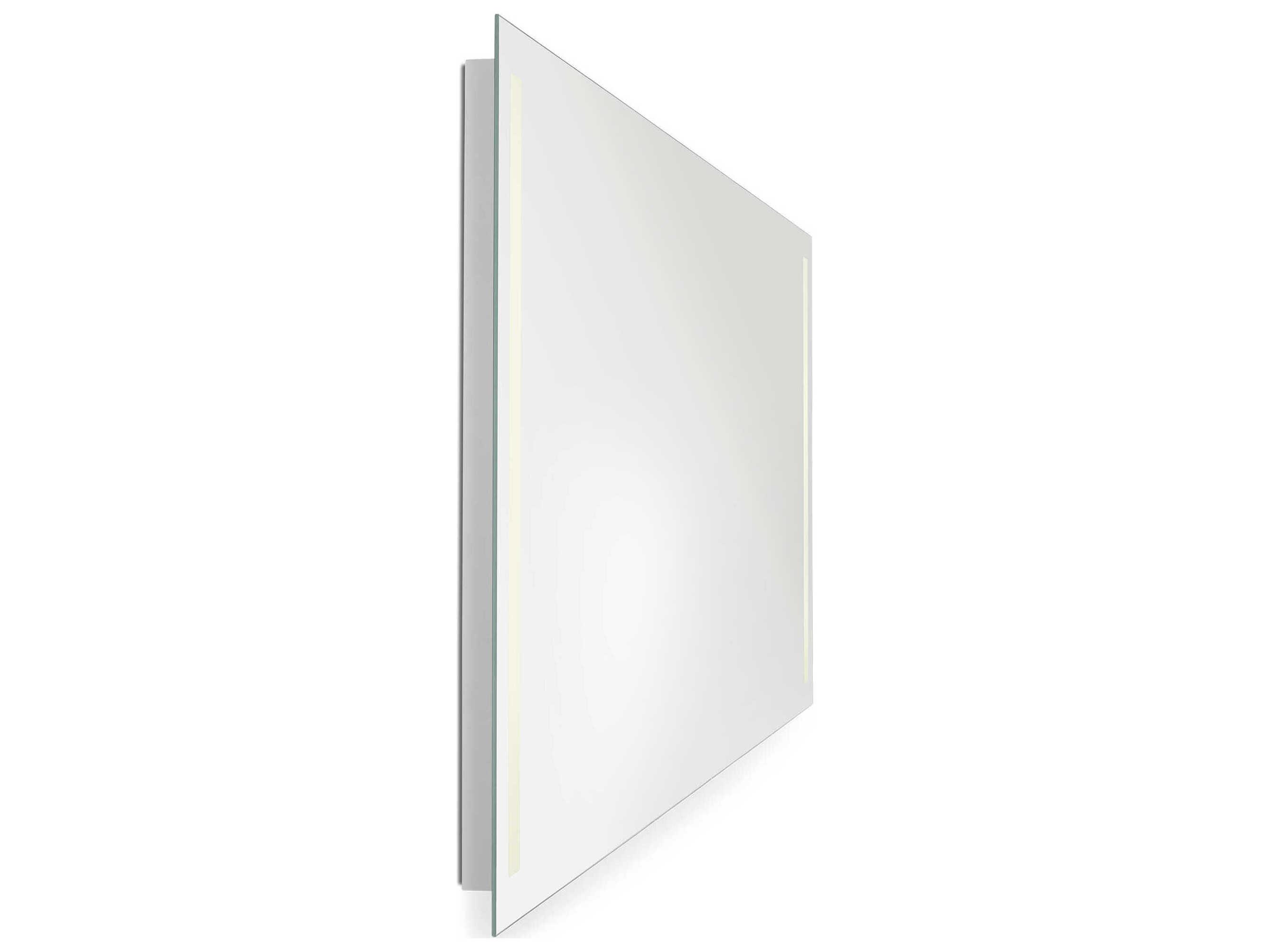 Generation Lighting Lustro Might Bright White Rectangular Wall Mirror
