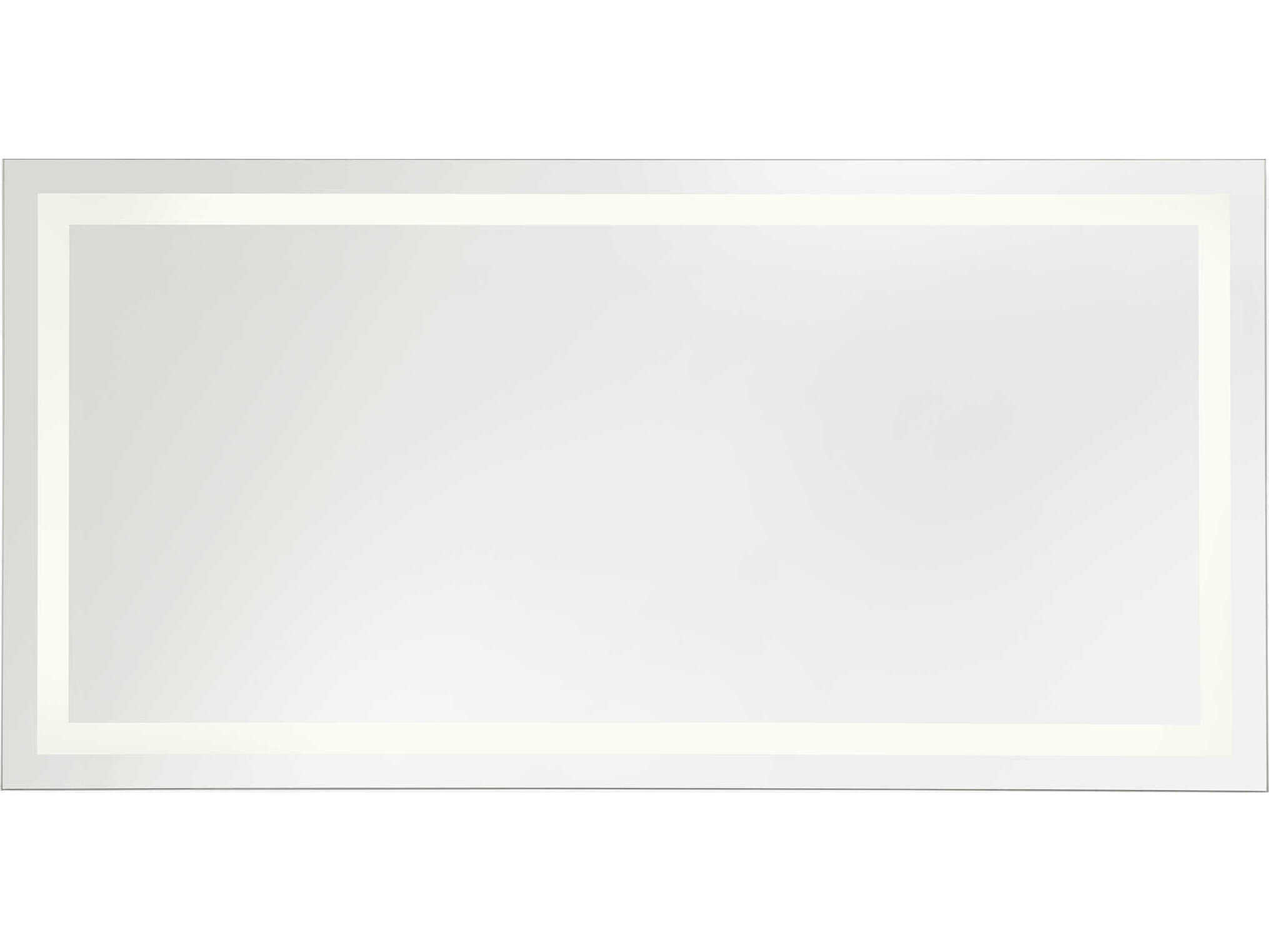Generation Lighting Mera Might Bright White Rectangular Wall Mirror
