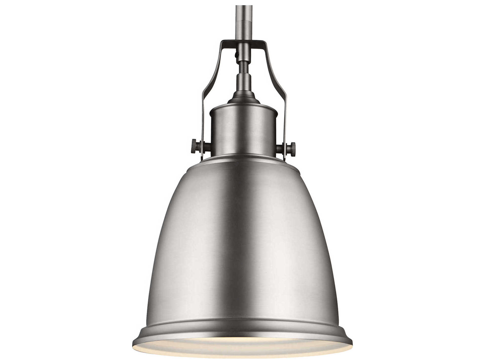 Generation Lighting Hobson 1-Light Satin Nickel Bell Mini Pendant