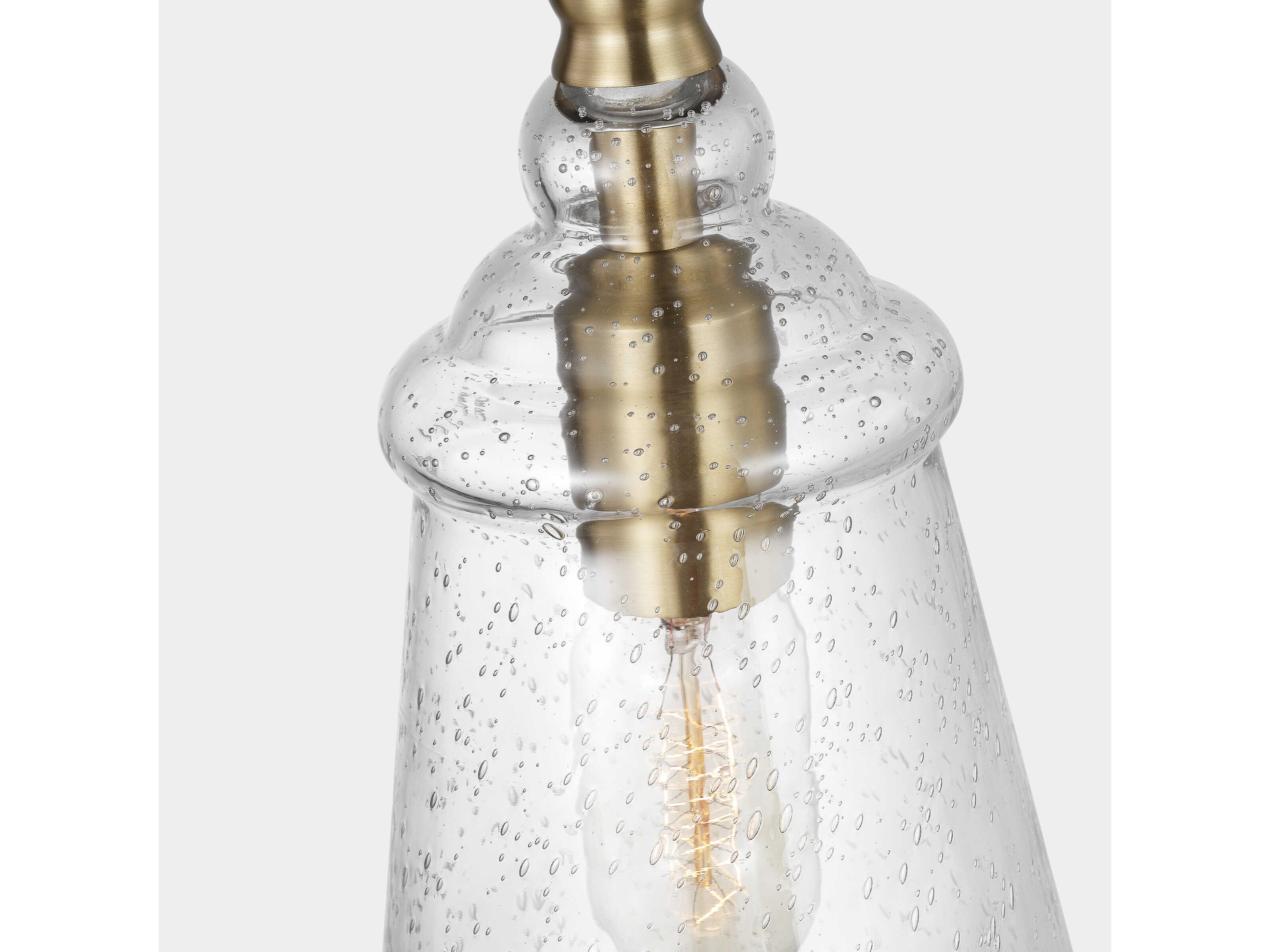 Generation Lighting Loras 1-Light Satin Brass Bell Mini Pendant