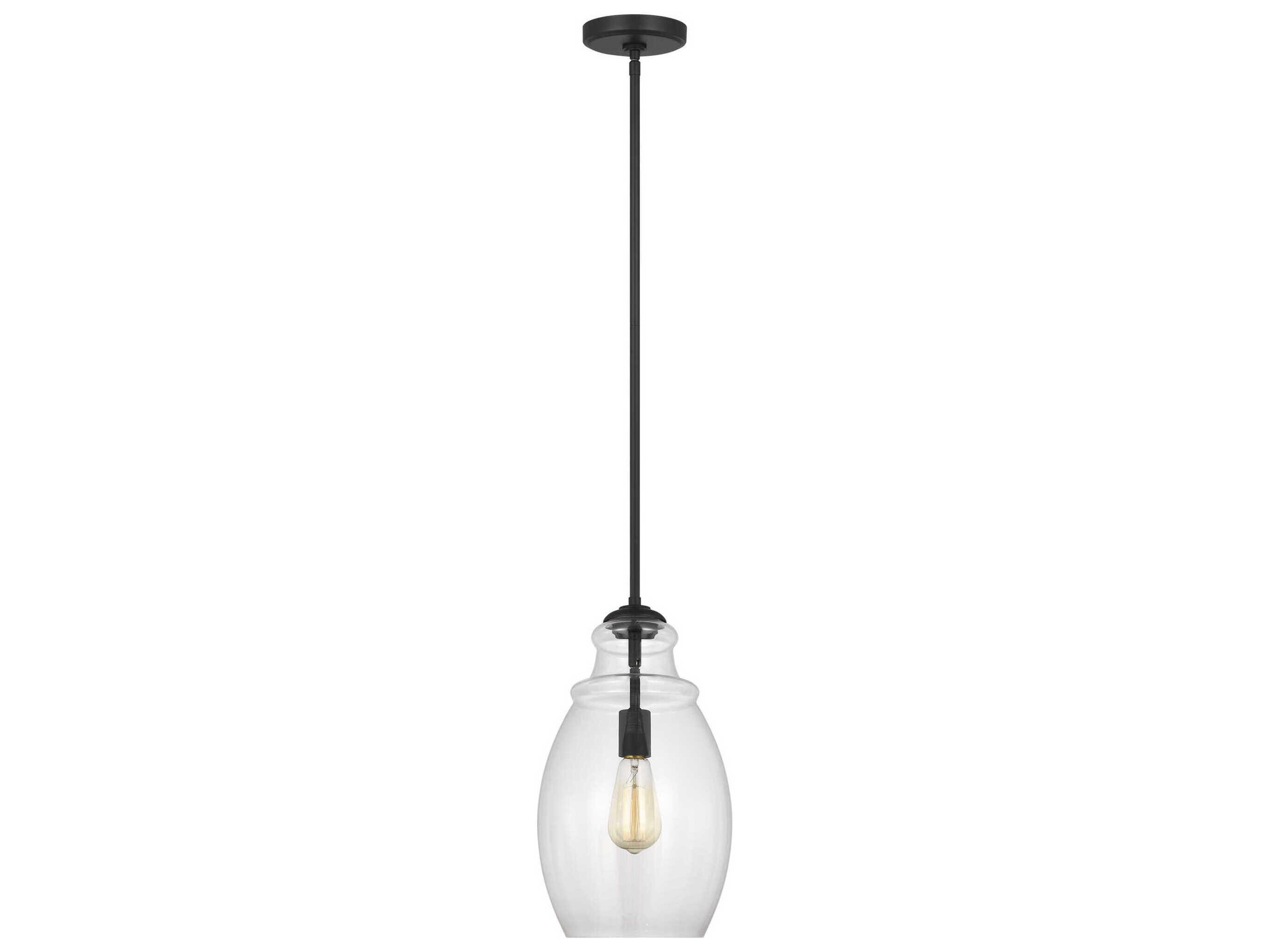 Generation Lighting Marino 1-Light Midnight Black Mini Pendant