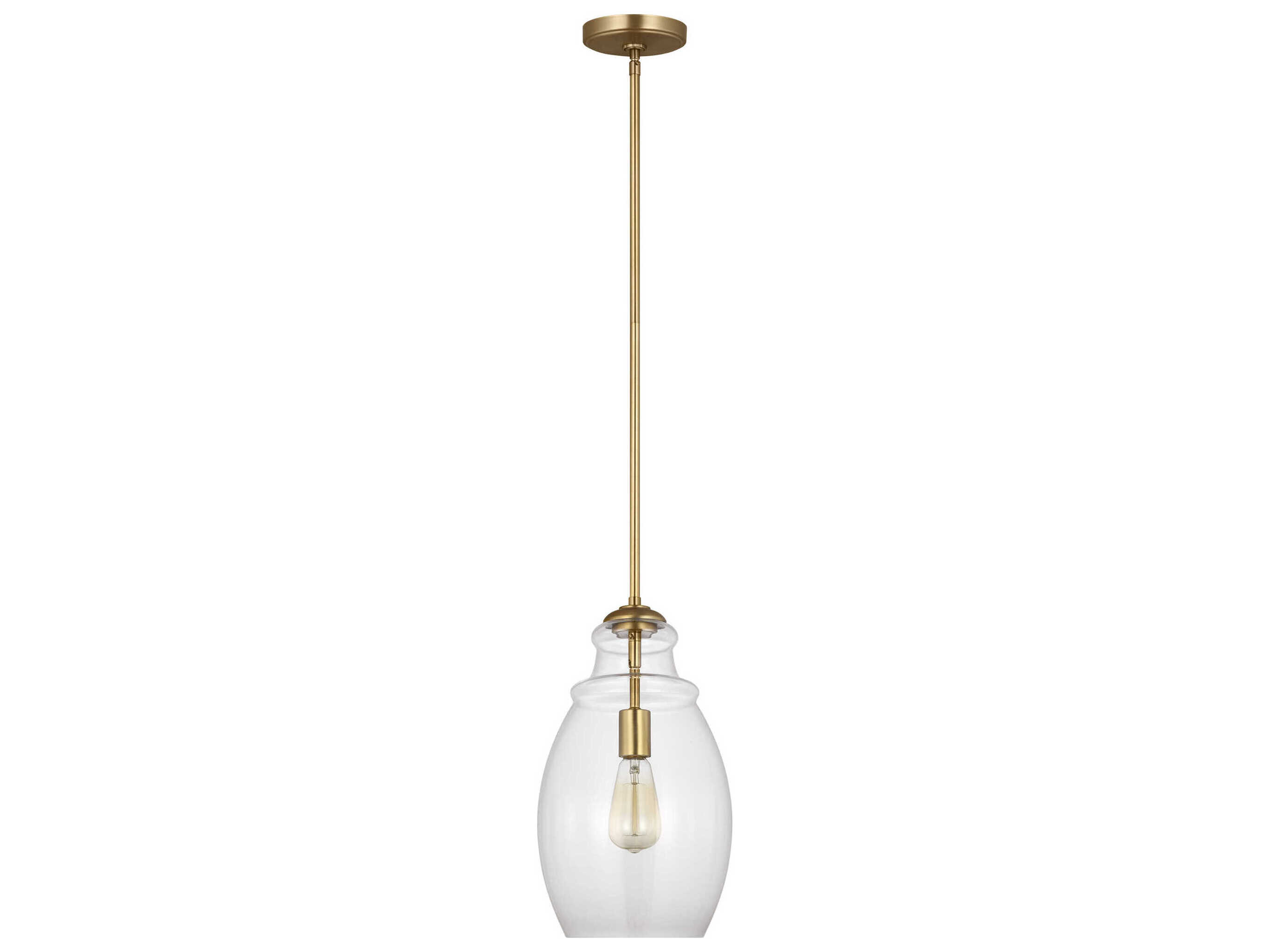 Generation Lighting Marino 1-Light Satin Brass Mini Pendant