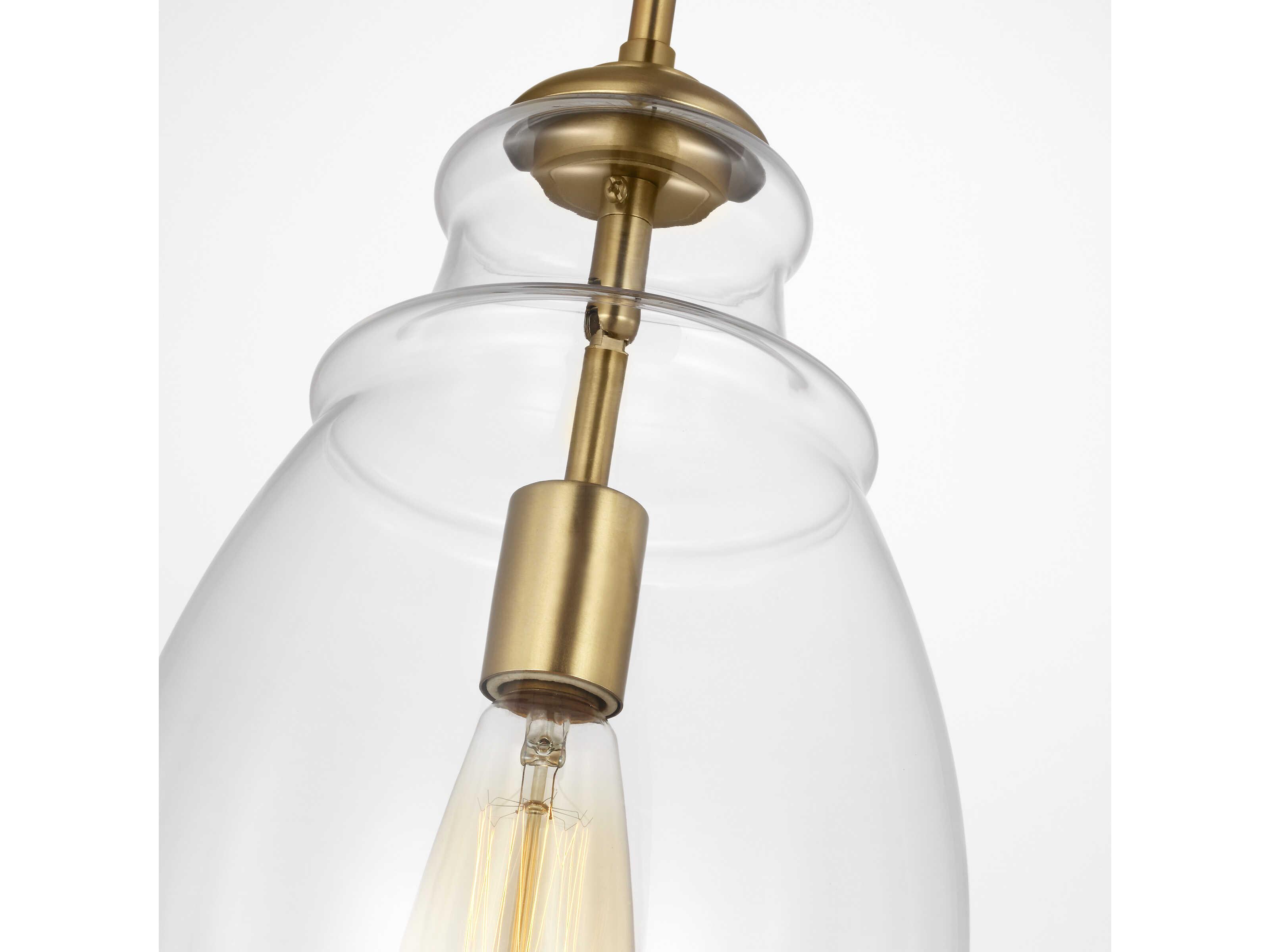 Generation Lighting Marino 1-Light Satin Brass Mini Pendant