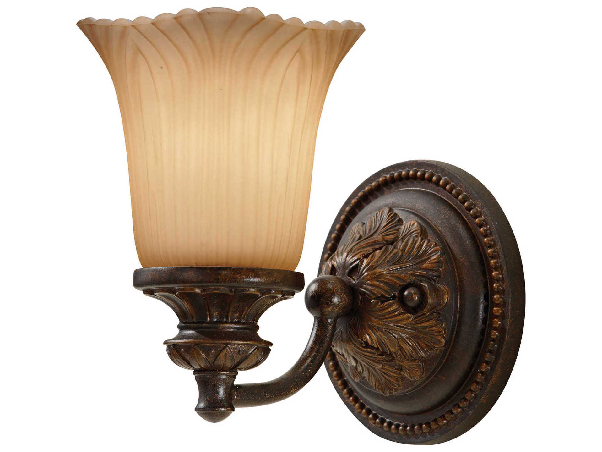 Generation Lighting Emma 1-Light Grecian Bronze Glass Wall Sconce