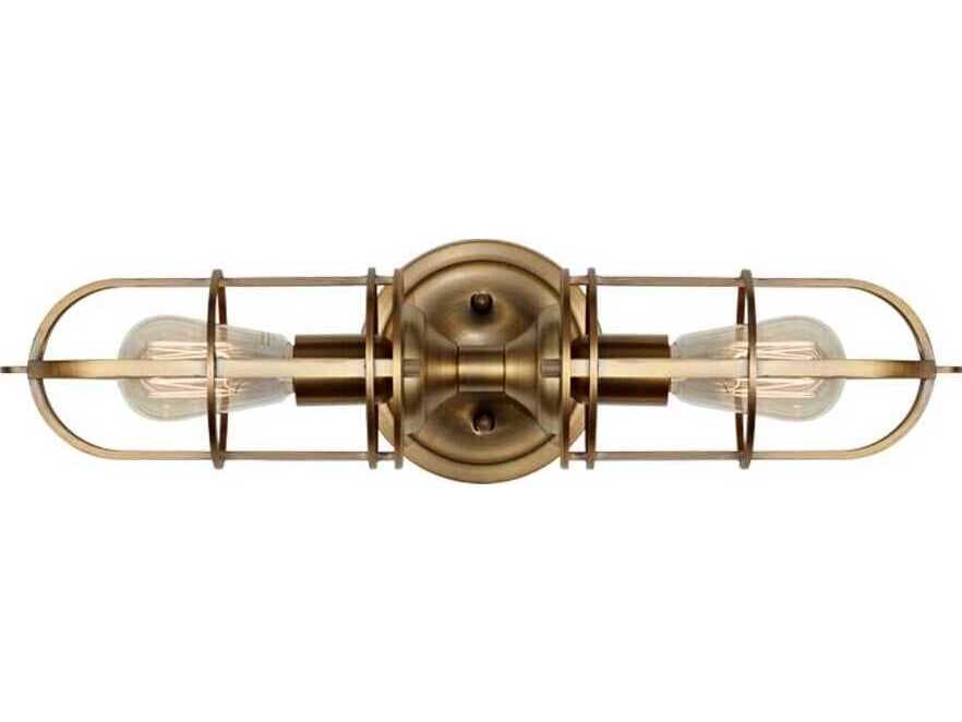 Generation Lighting Urban Renewal 2-Light Dark Antique Brass Vanity Light