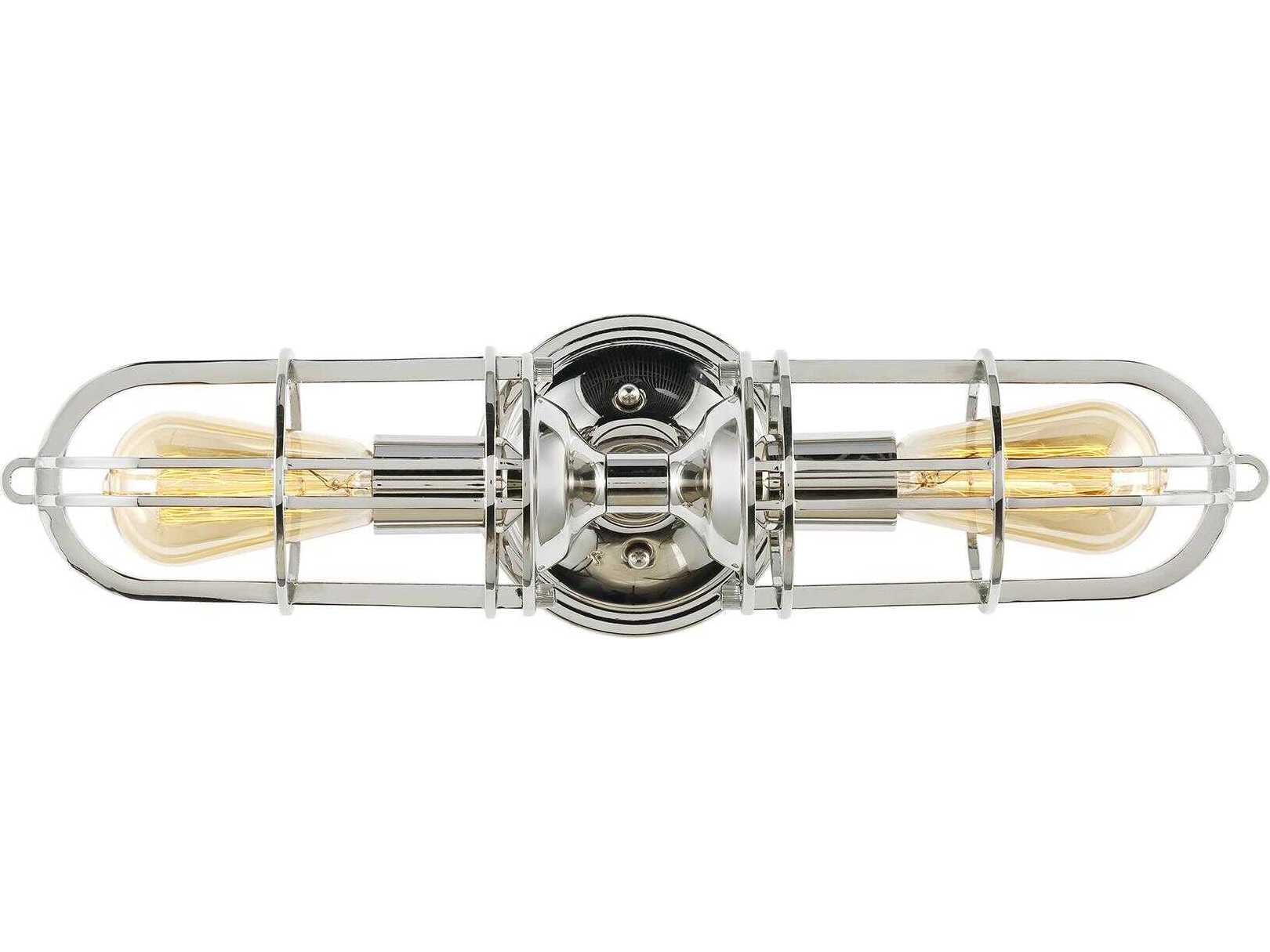 Generation Lighting Urban Renewal 2-Light Polished Nickel Glass Vanity Light