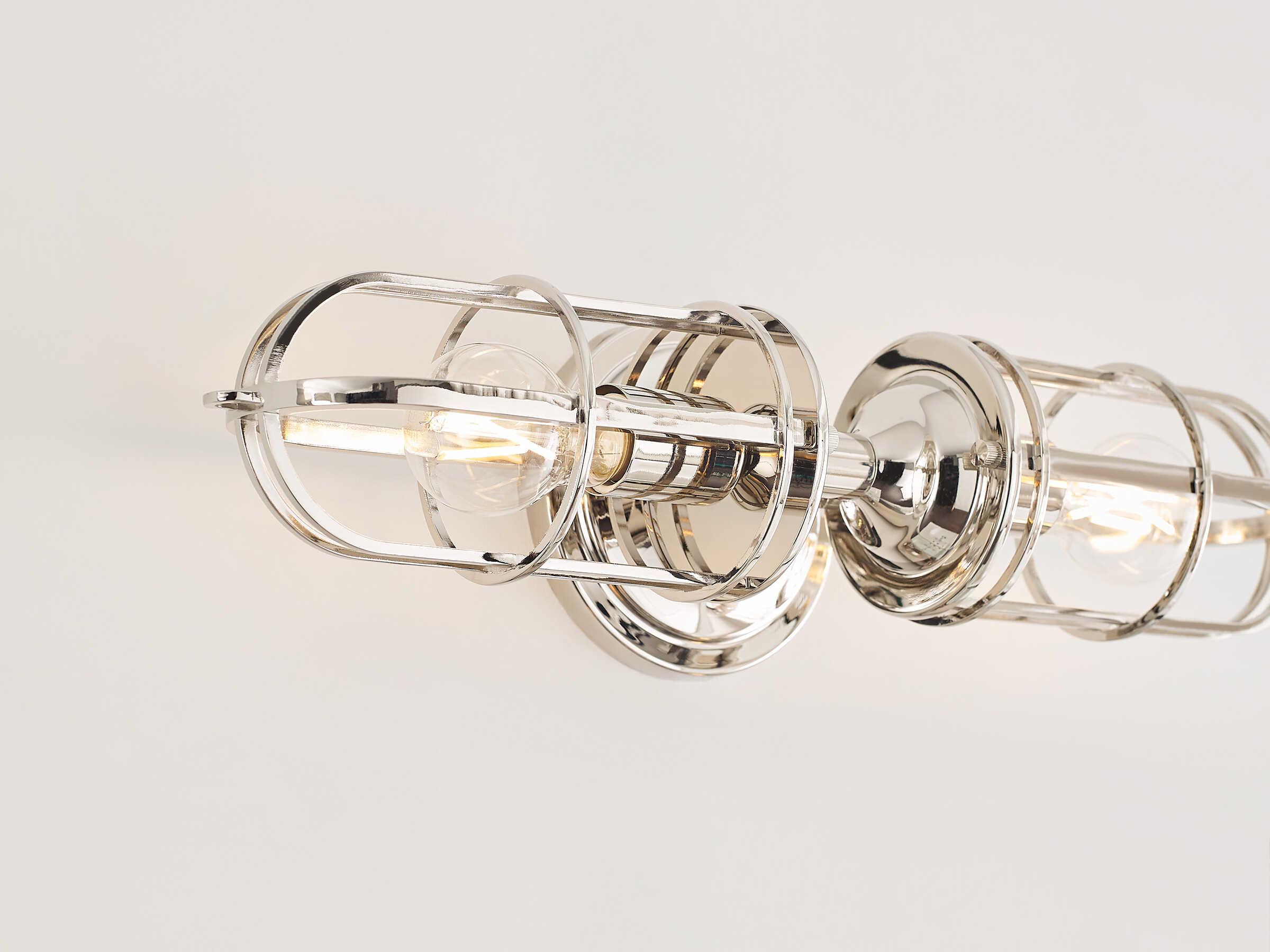 Generation Lighting Urban Renewal 2-Light Polished Nickel Glass Vanity Light