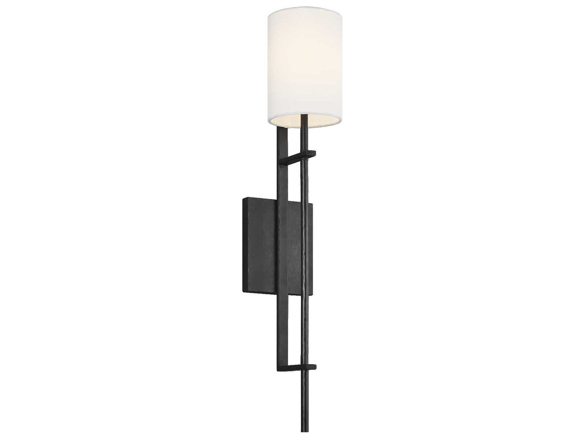 Generation Lighting Ansley 1-Light Aged Iron Black Wall Sconce