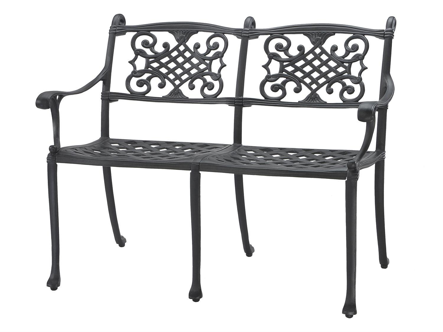 Gensun Michigan Cast Aluminum Patio Bench - Knock Down - No Cushion