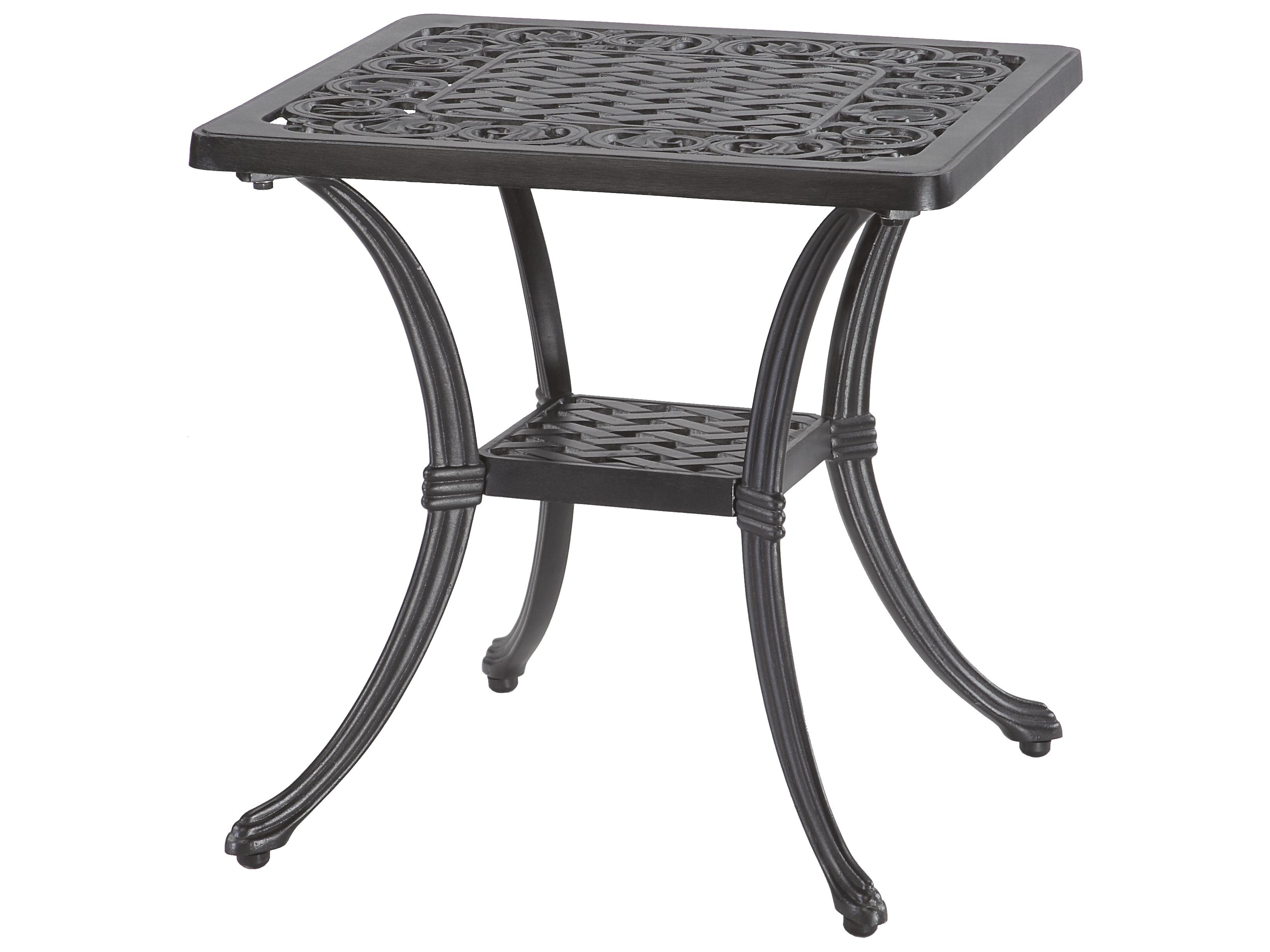 GenSun Michigan Cast Aluminum Square Outdoor End Table