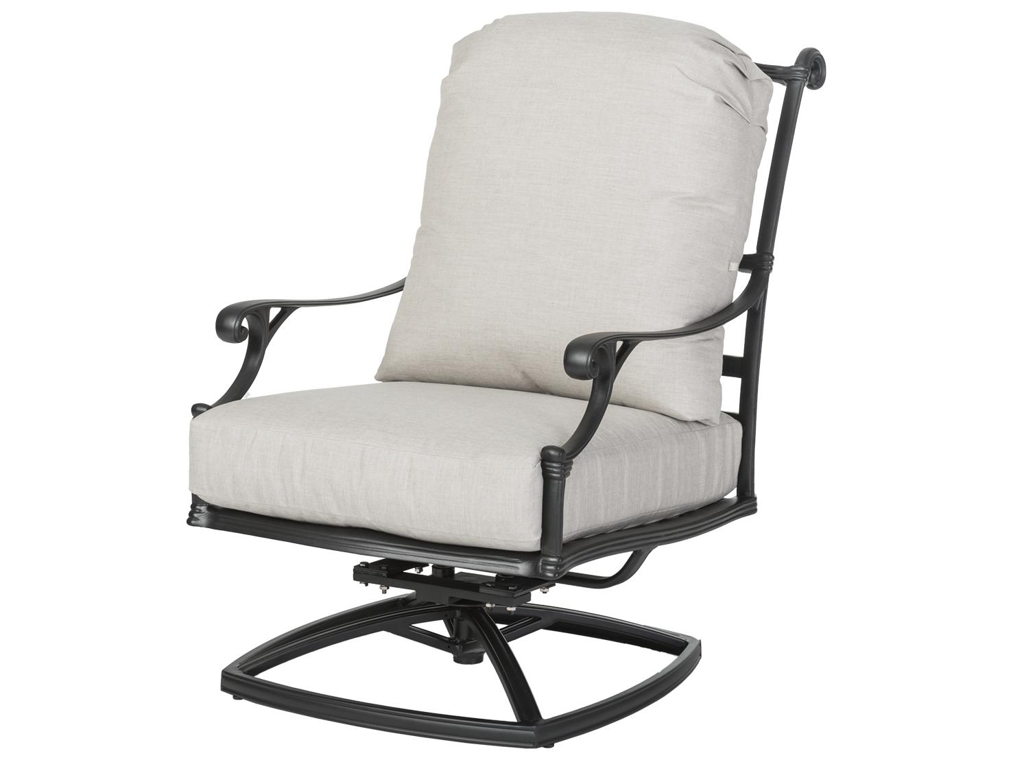 Gensun Michigan Cast Aluminum High Back Swivel Rocking Outdoor Lounge Chair - Welded
