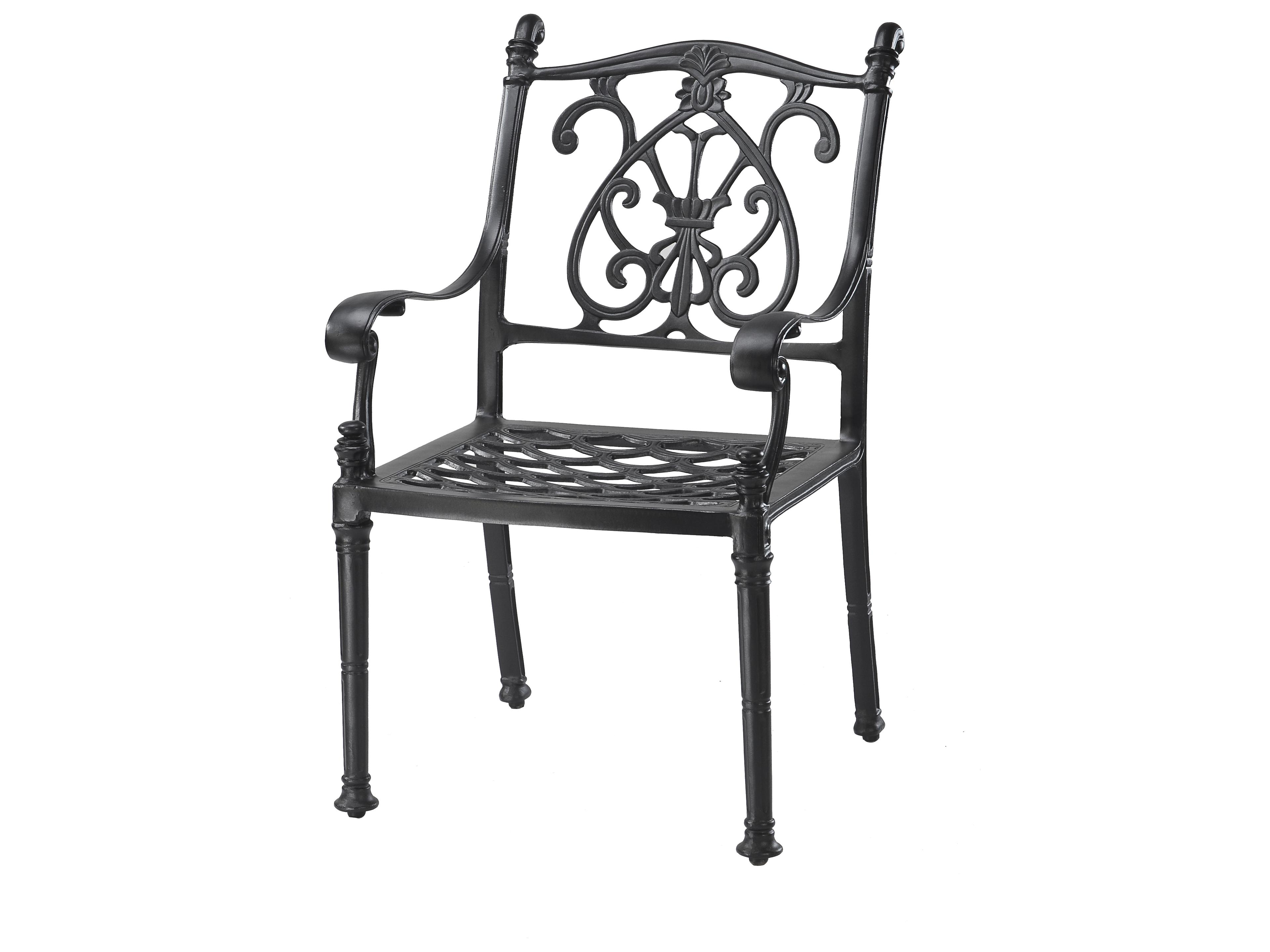 Gensun Florence Cast Aluminum Outdoor Dining Arm Chair