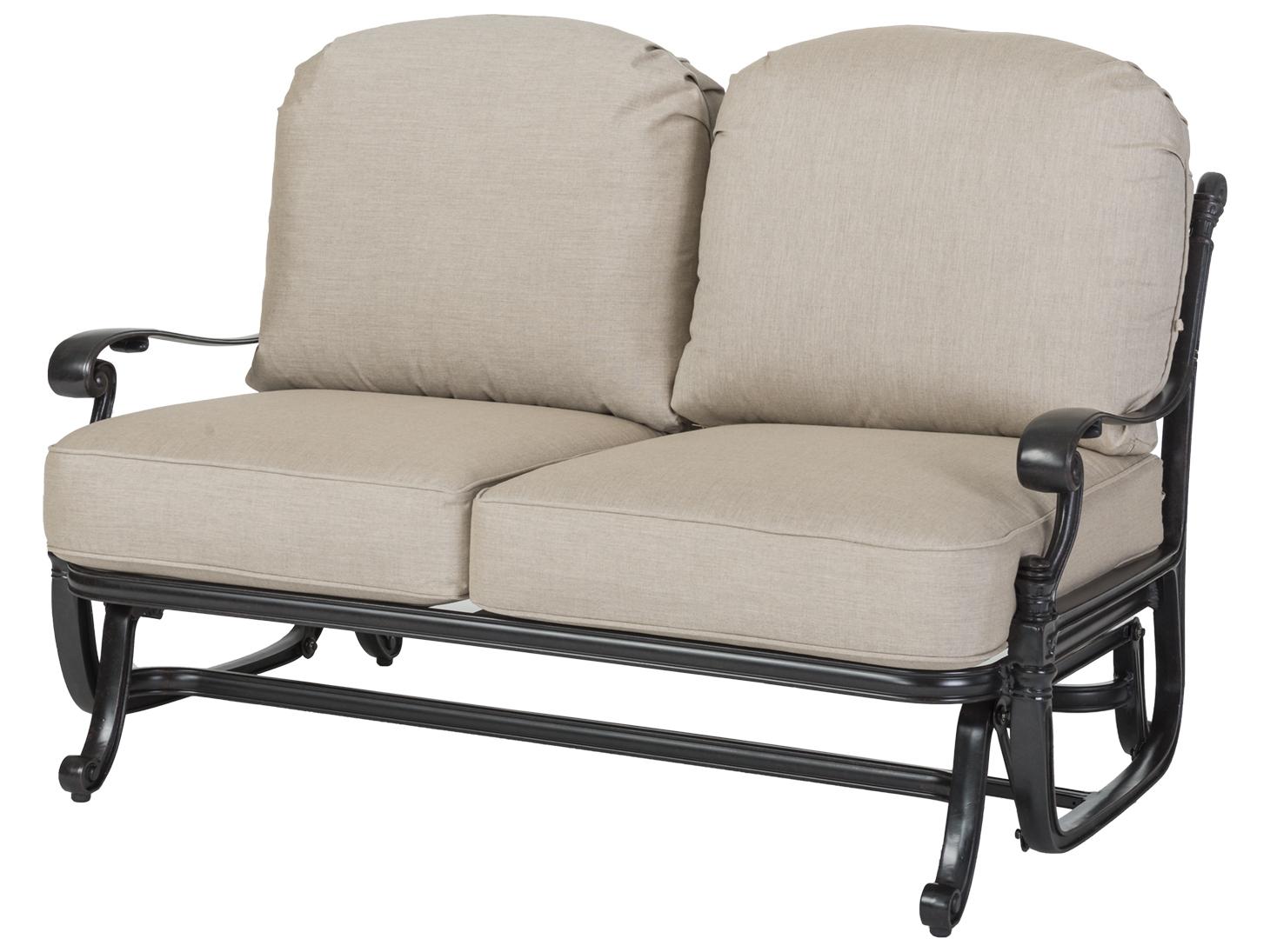 Gensun Florence Cast Aluminum Patio Loveseat Glider