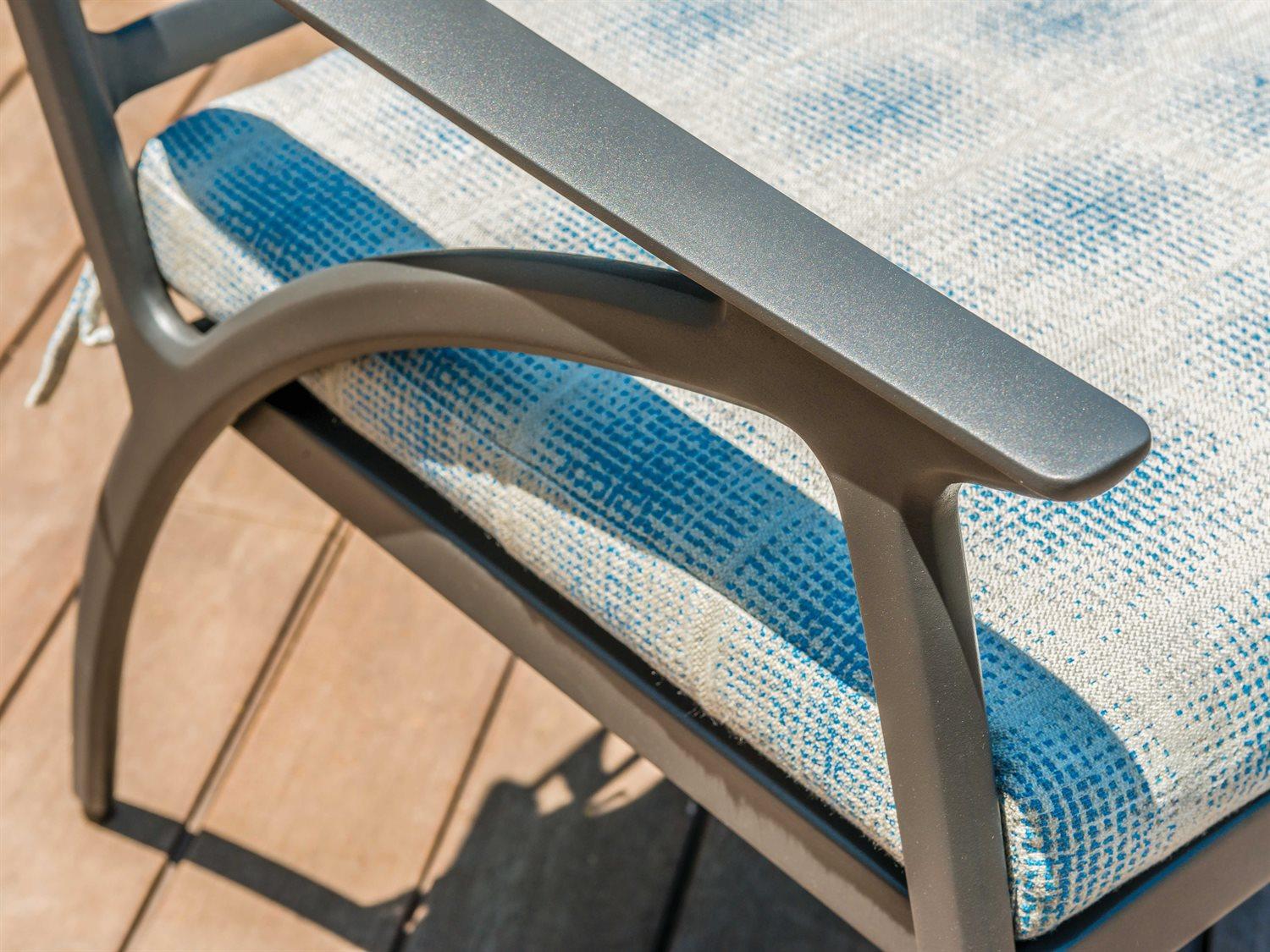 Gensun Amari Aluminum Carbon Patio Dining Arm Chair